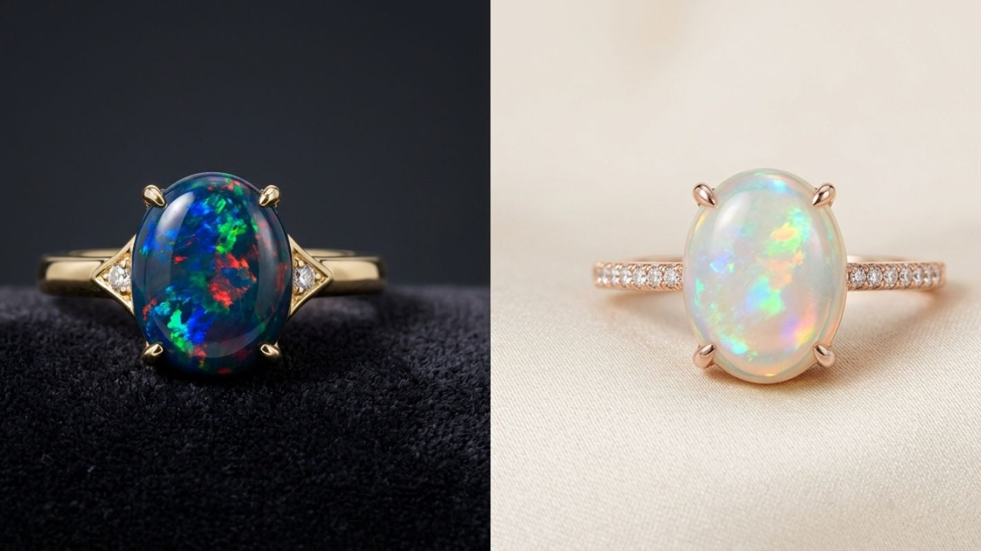Black Opal vs Ethiopian Opal Rings: What Changes in Look and Buying Intent?