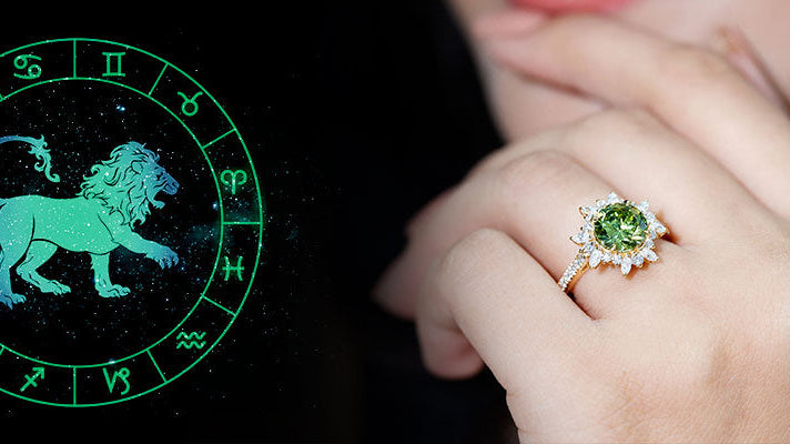 Peridot jewelry enhances Leo's natural charisma and charm. Check out these fine pieces of peridot rings, necklaces, and many more from Rosec Jewels as you let the lion in you roar.