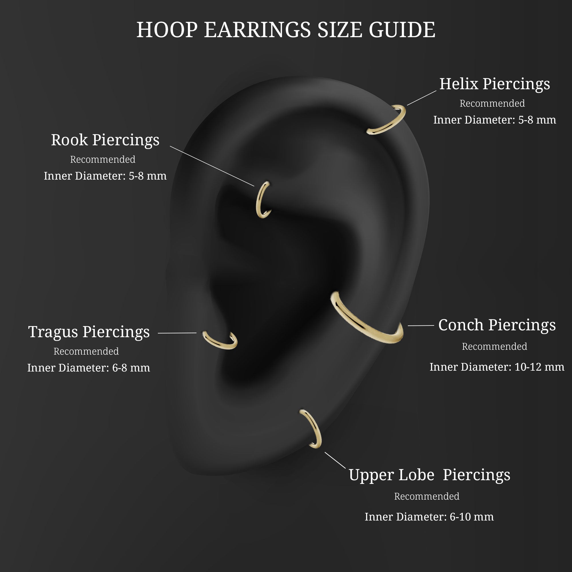 Certified Diamond Helix Huggie Hoop Earring Natural - ( HI-SI ) - Rosec Jewels
