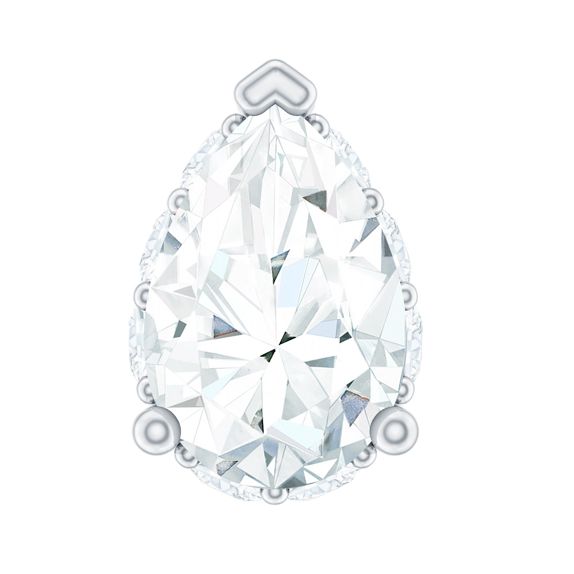 Certified Moissanite Teardrop Helix Earring for Women D-VS1 - Rosec Jewels