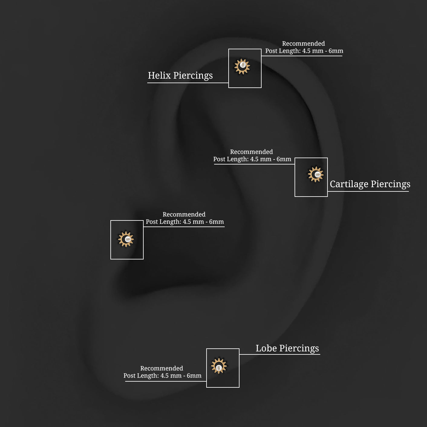 Rosec Jewels-Freshwater Pearl Solitaire Celestial Earring with Enamel