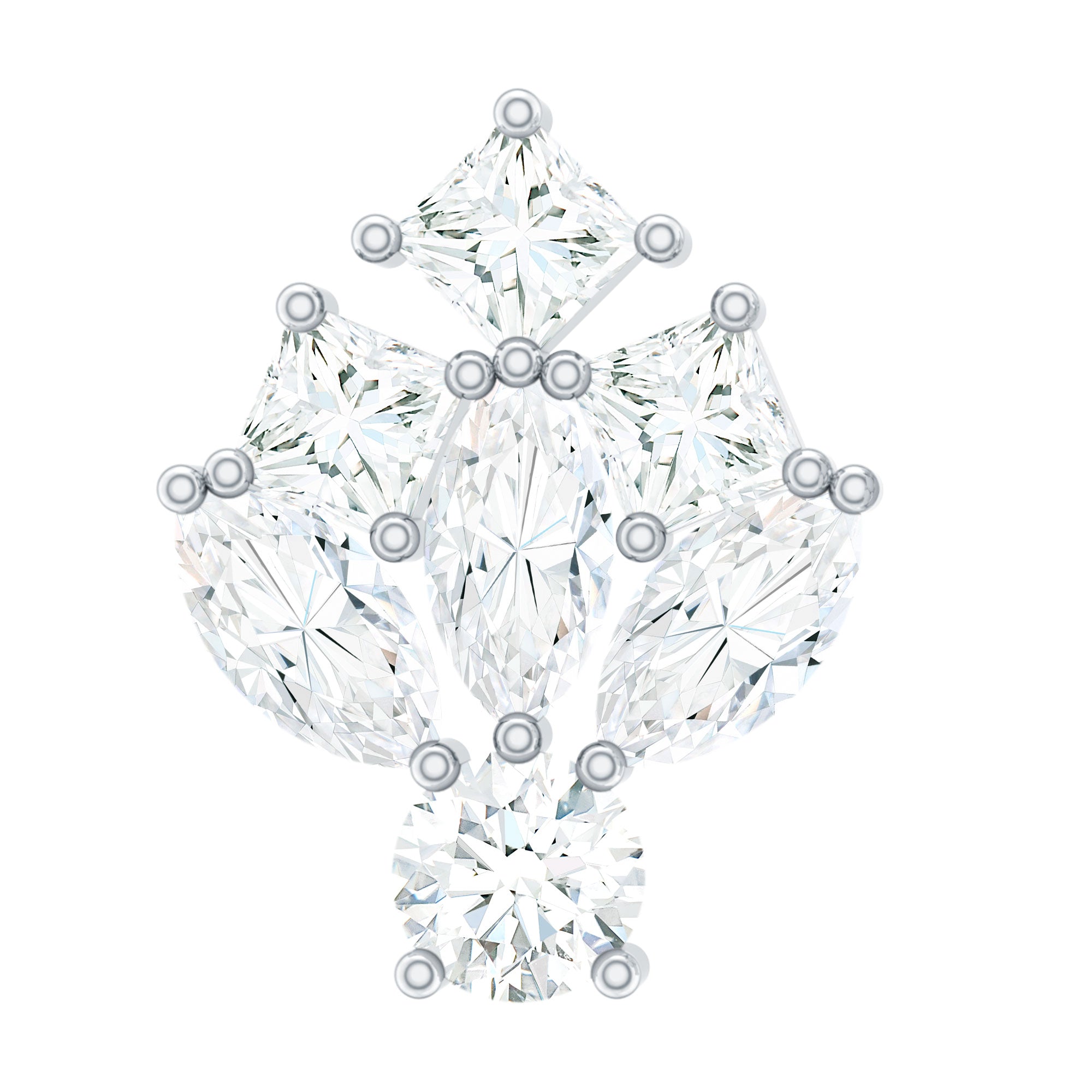Real Diamond Designer Earring for Cartilage Piercing Natural - ( HI-SI ) - Rosec Jewels