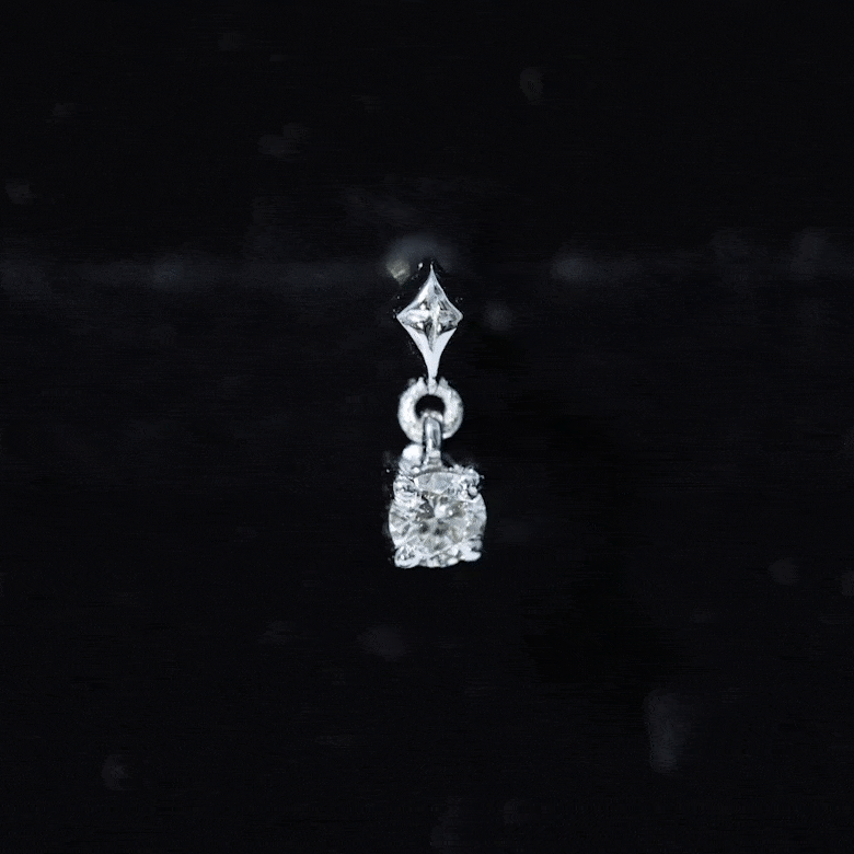 Diamond Dangling Earring for Helix Piercing Natural - ( HI-SI ) - Rosec Jewels