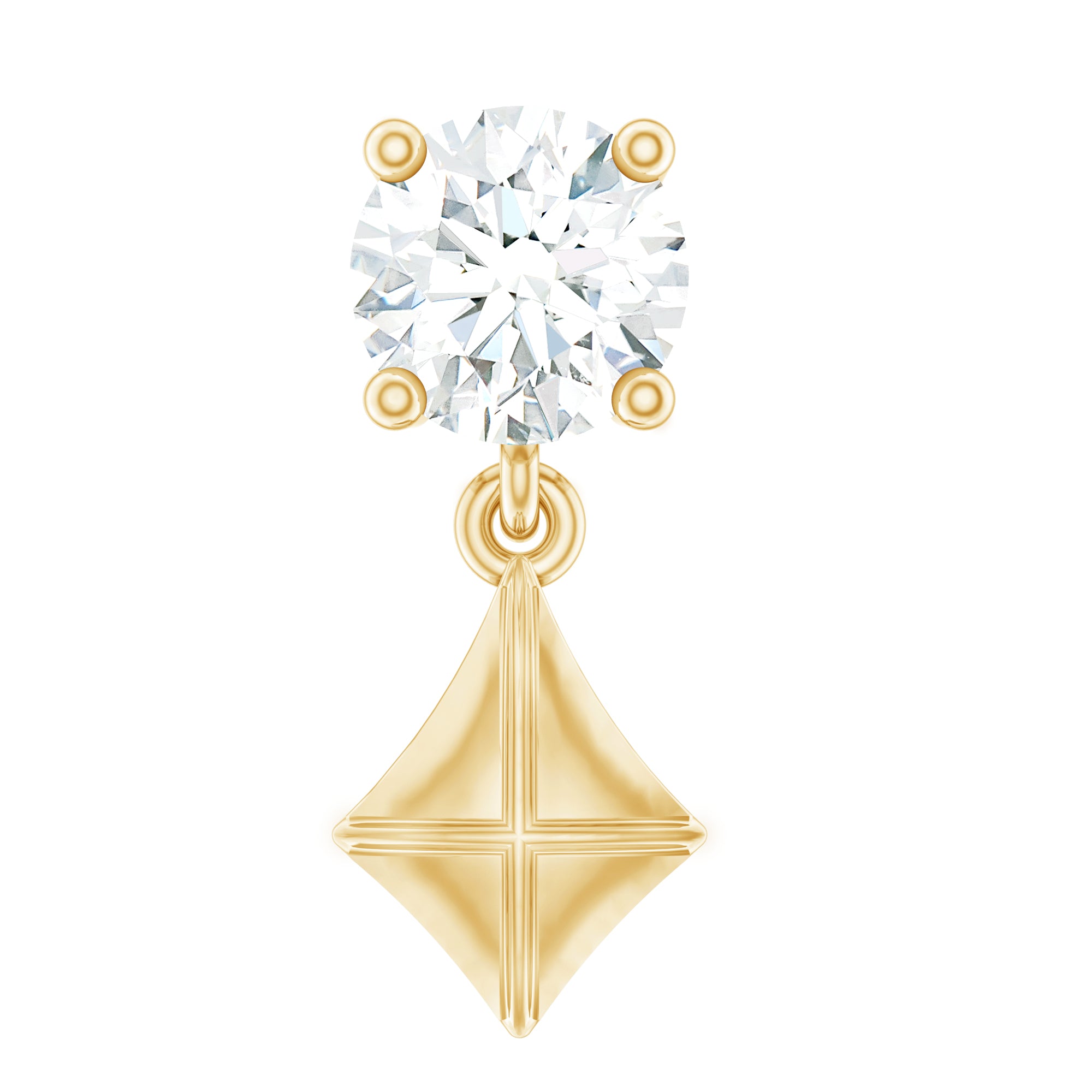 Diamond Dangling Earring for Helix Piercing