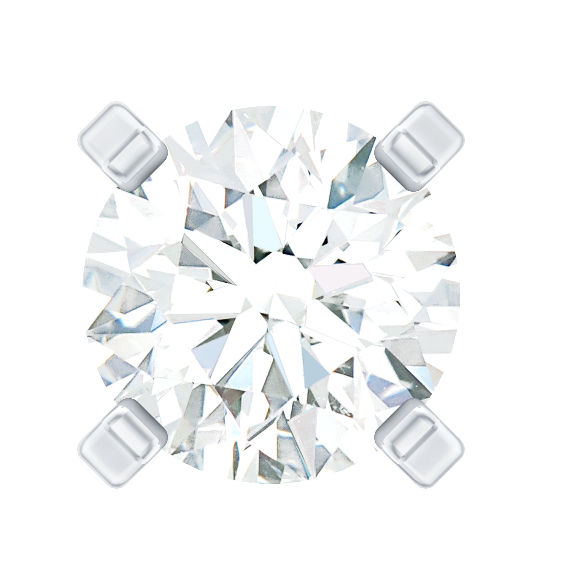 Minimalist Peg Head Set Diamond Nose Pin Stud Natural - ( HI-SI ) - Rosec Jewels