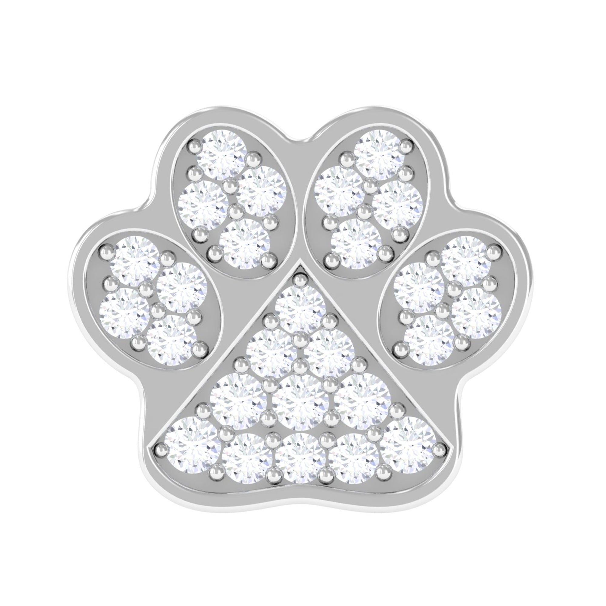 Certified Diamond Paw Cartilage Earring Natural - ( HI-SI ) - Rosec Jewels