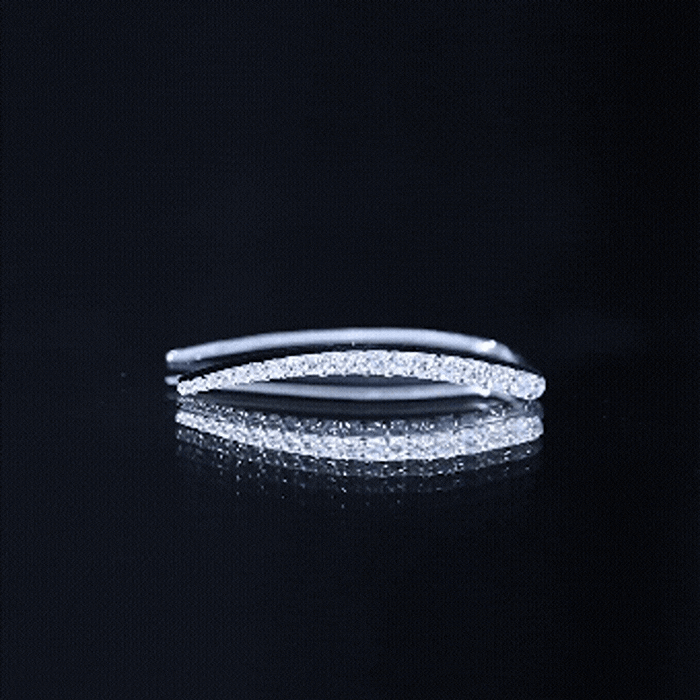 Graduated Style Diamond Climber Helix Earring Natural - ( HI-SI ) - Rosec Jewels