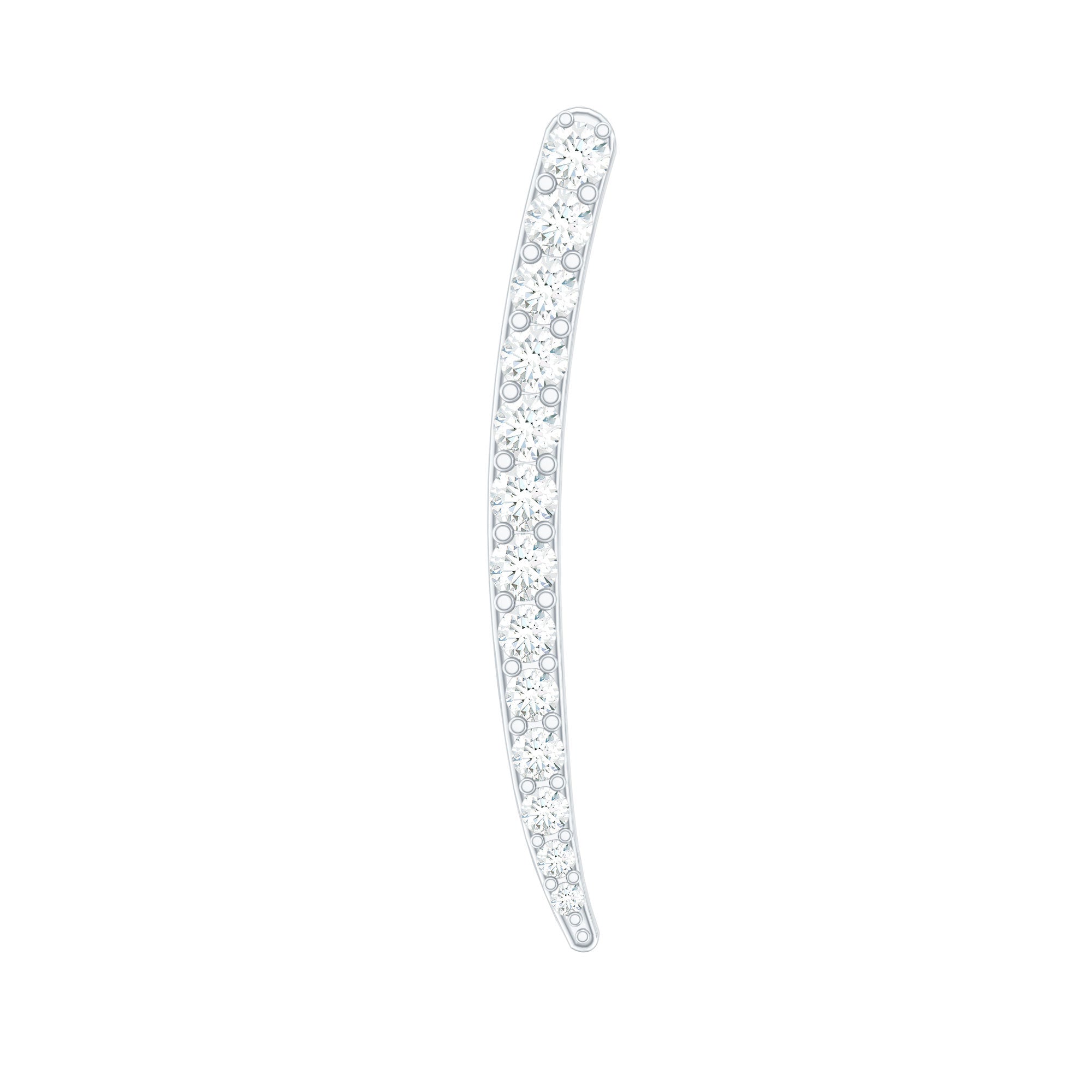Graduated Style Diamond Climber Helix Earring Natural - ( HI-SI ) - Rosec Jewels