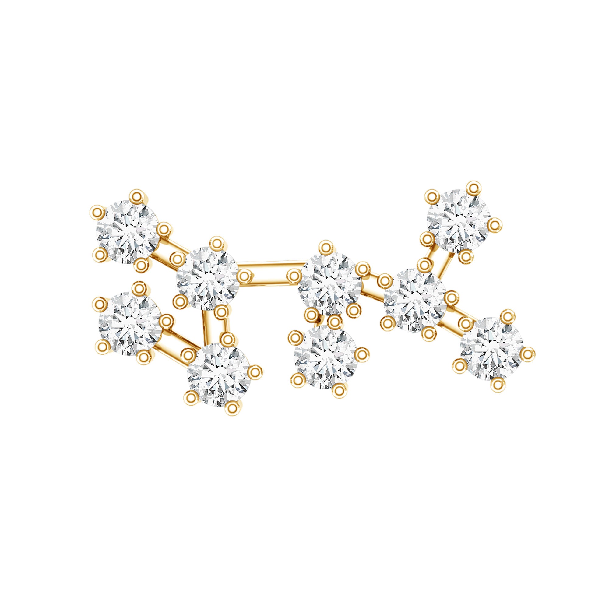 Diamond Sagittarius Zodiac Earring for Helix Piercing Lab - ( EF-VS ) - Rosec Jewels