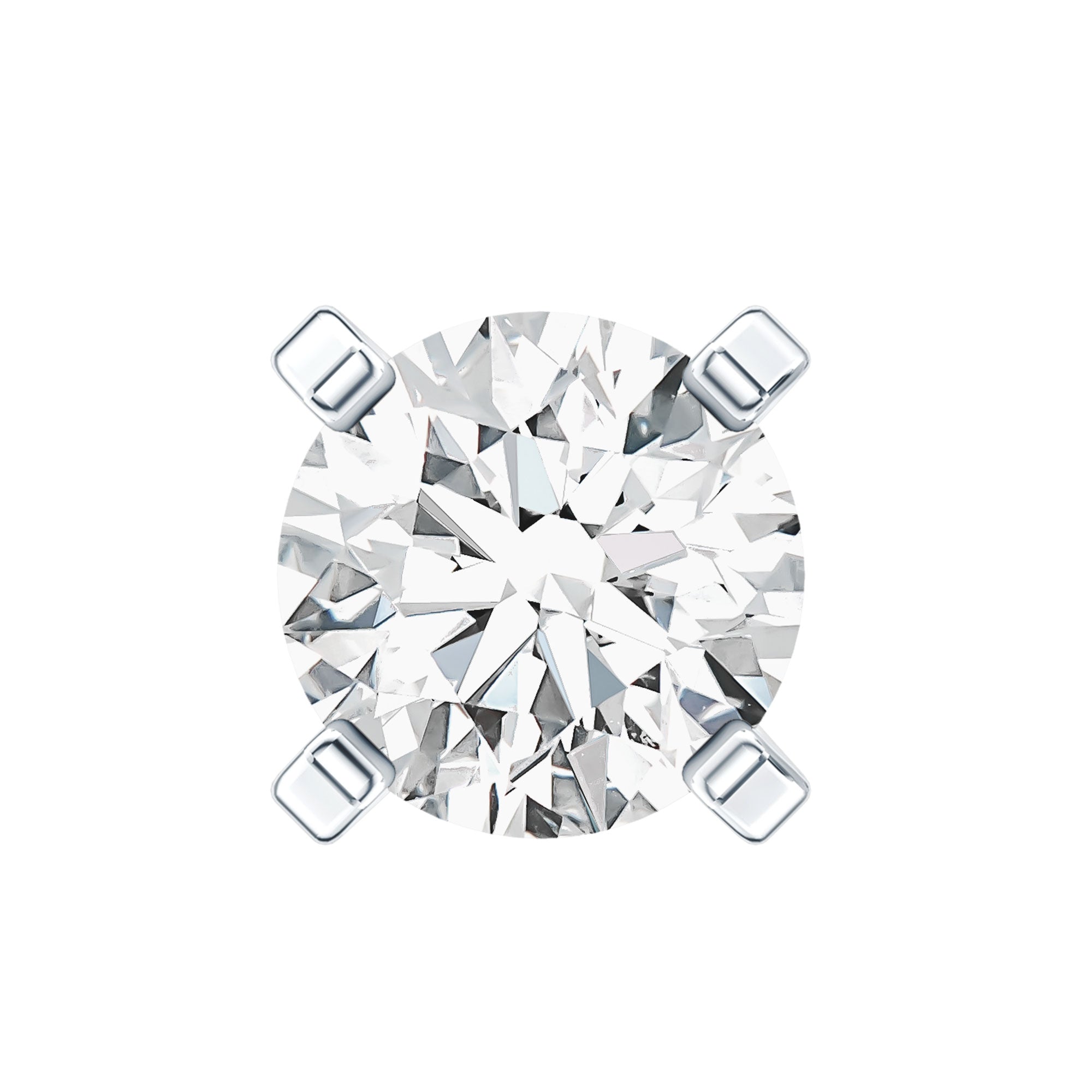 Minimalist Peg Head Set Diamond Nose Pin Stud Lab - ( EF-VS ) - Rosec Jewels