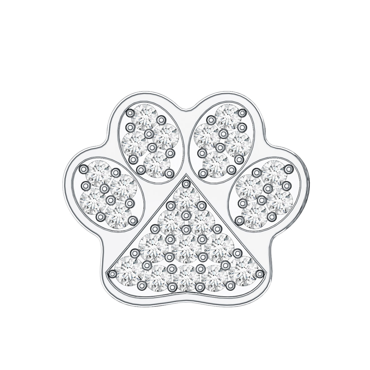 Certified Diamond Paw Cartilage Earring Lab - ( EF-VS ) - Rosec Jewels