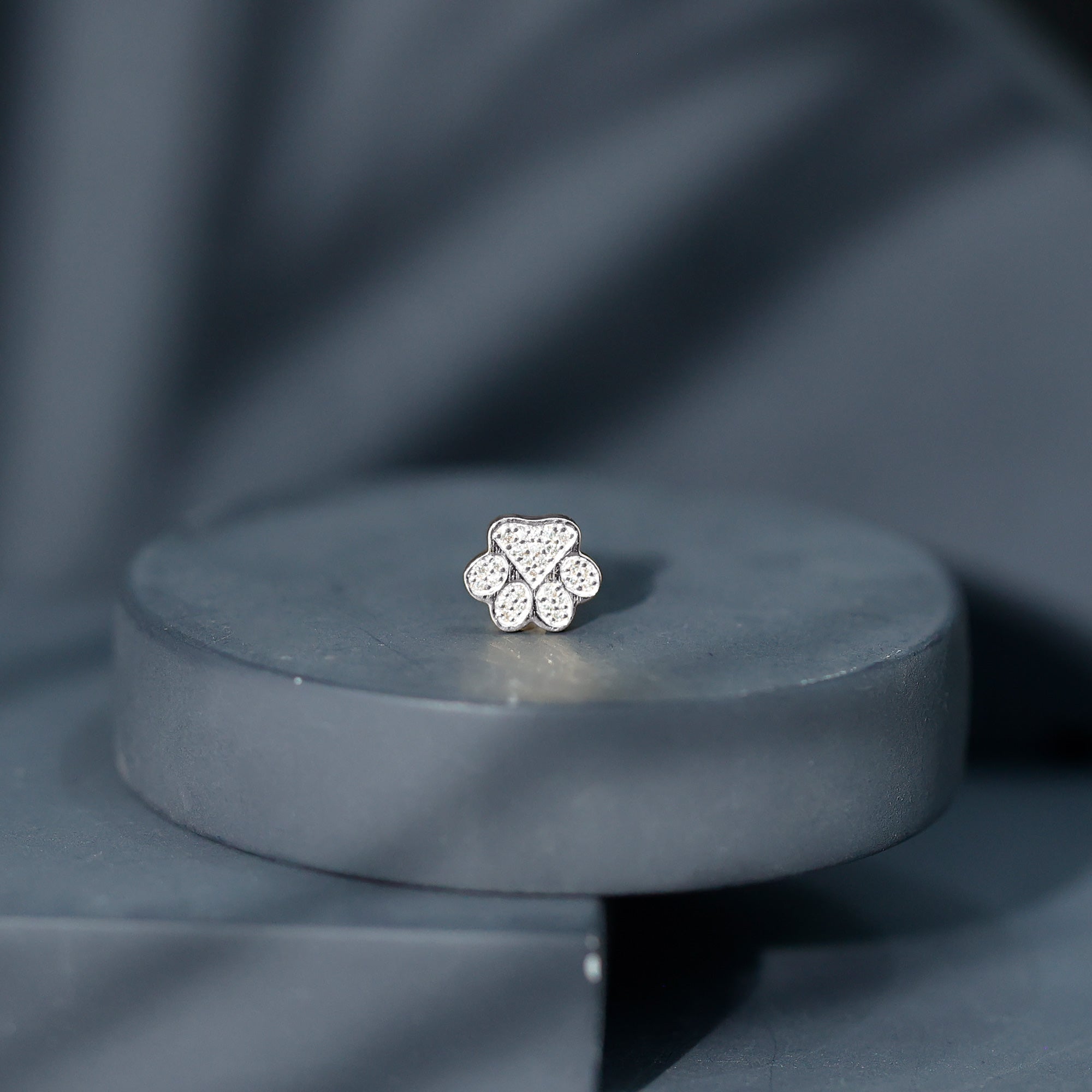 Rosec Jewels-Certified Diamond Paw Cartilage Earring