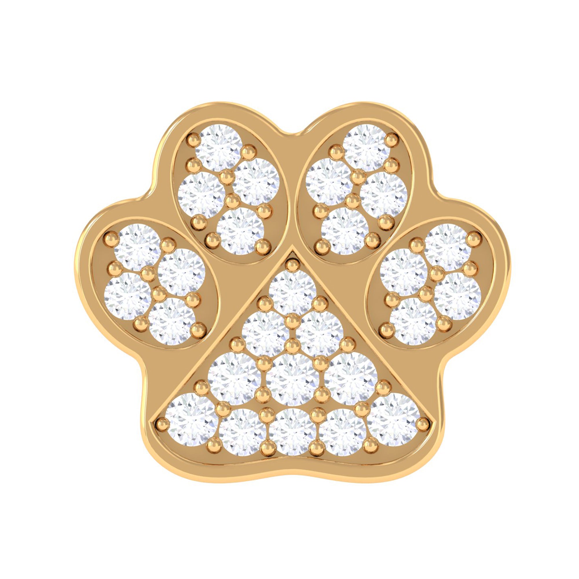 Certified Diamond Paw Cartilage Earring Lab - ( EF-VS ) - Rosec Jewels