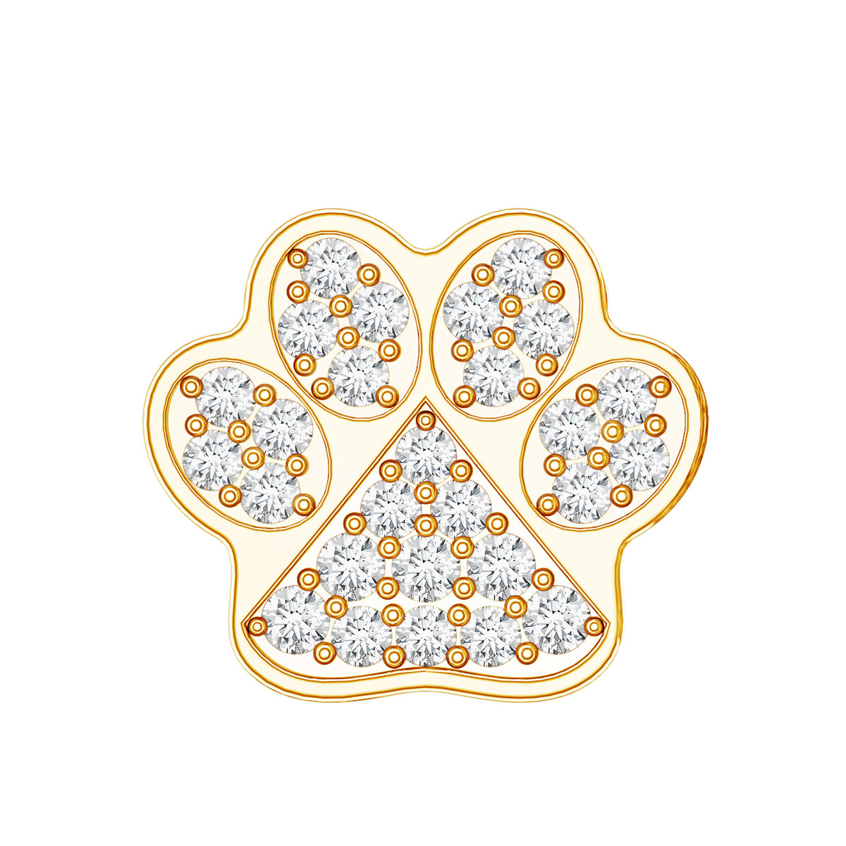 Certified Diamond Paw Cartilage Earring Lab - ( EF-VS ) - Rosec Jewels