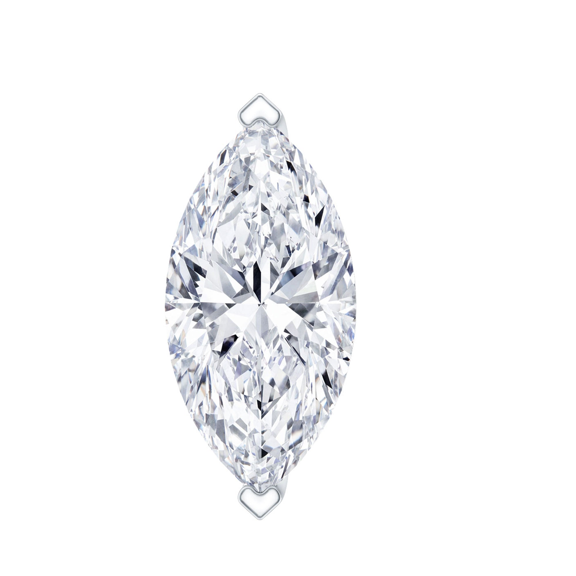 Marquise Diamond Solitaire Earring for Helix Piercing Lab - ( EF-VS ) - Rosec Jewels
