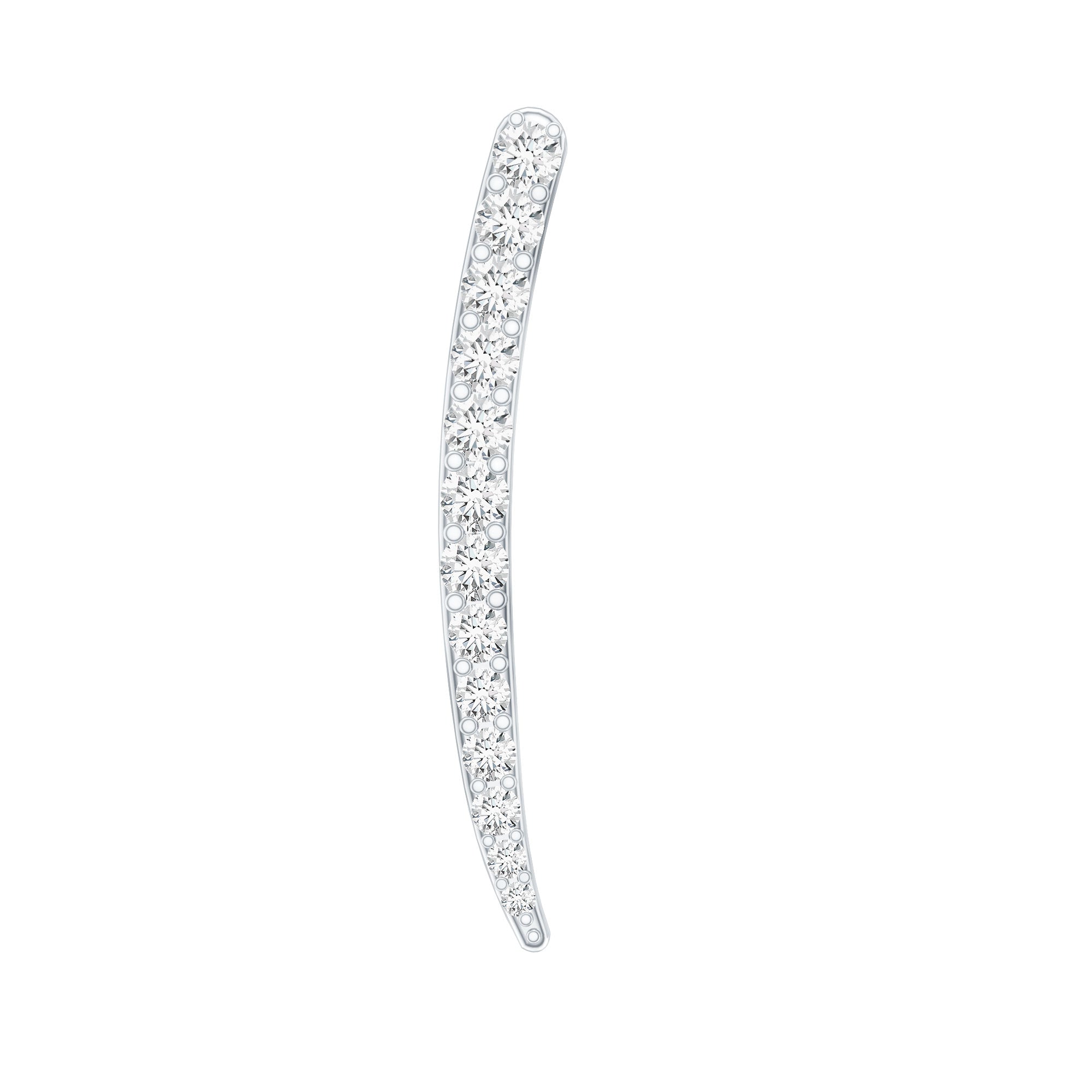 Graduated Style Diamond Climber Helix Earring Lab - ( EF-VS ) - Rosec Jewels