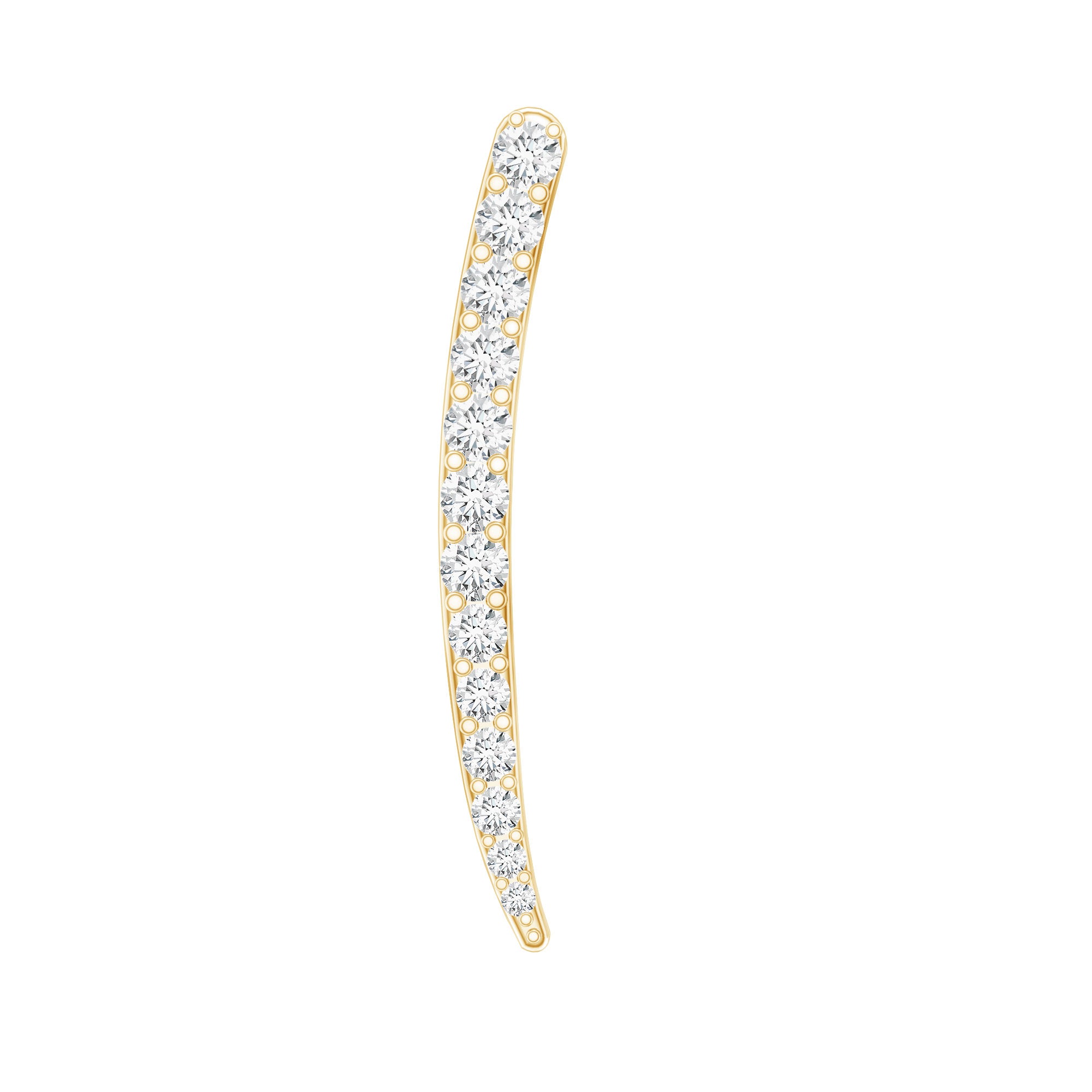 Graduated Style Diamond Climber Helix Earring Lab - ( EF-VS ) - Rosec Jewels