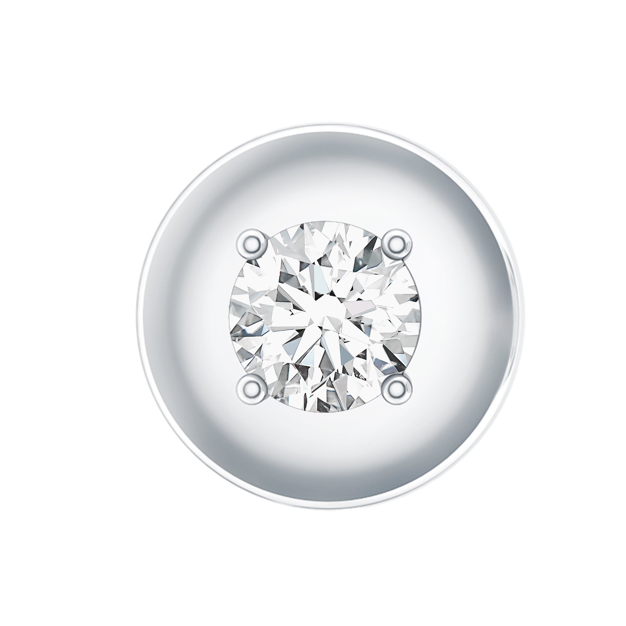 Classic Diamond Solitaire Helix Piercing Earring Lab - ( EF-VS ) - Rosec Jewels