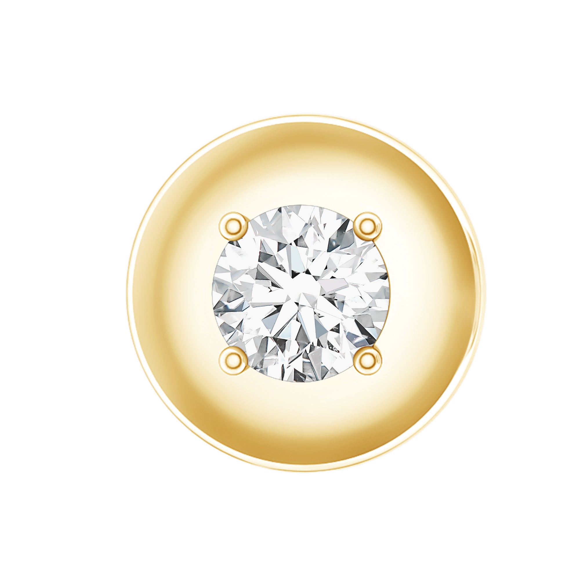 Classic Diamond Solitaire Helix Piercing Earring Lab - ( EF-VS ) - Rosec Jewels