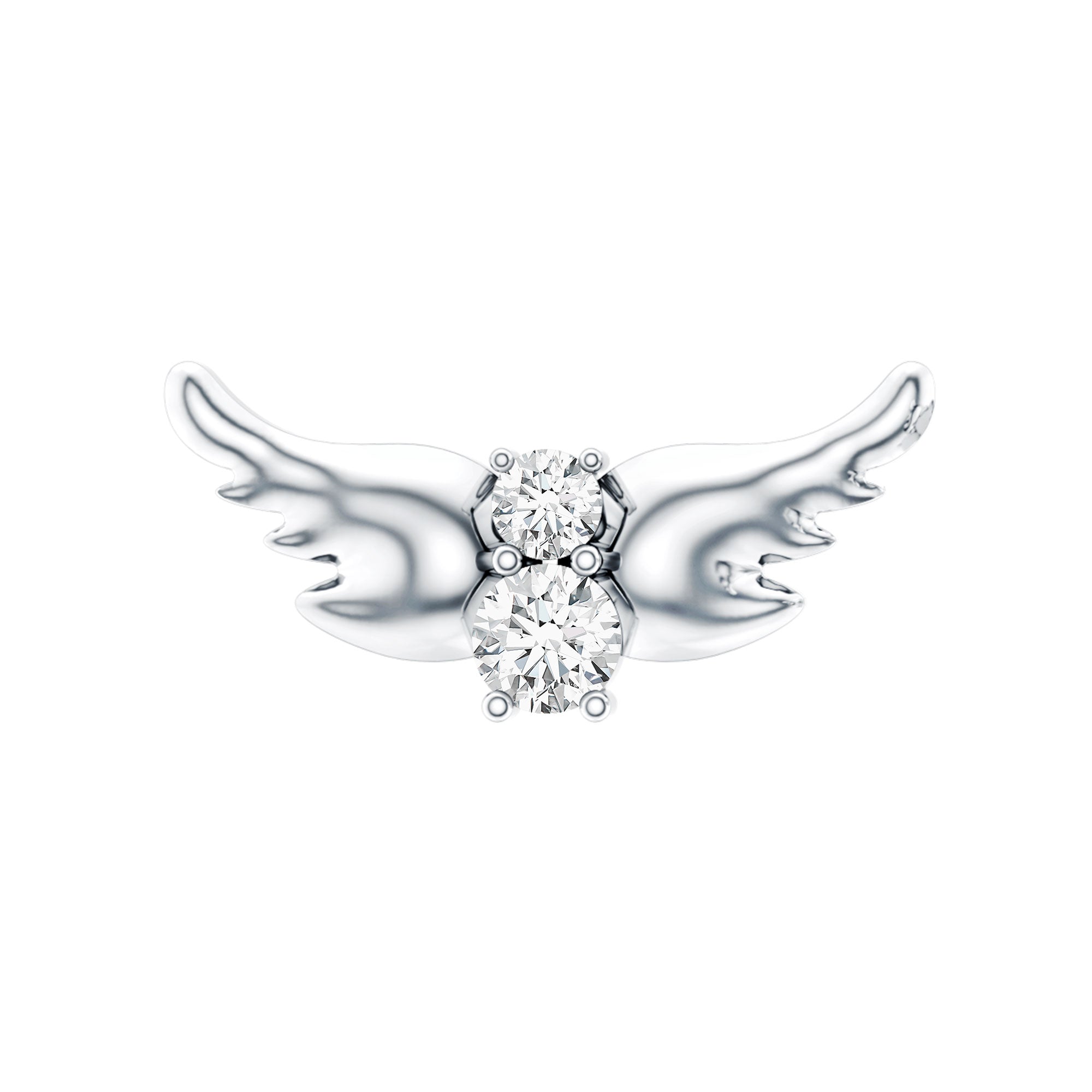 Animal Inspired Diamond Bird Earring for Helix Piercing Lab - ( EF-VS ) - Rosec Jewels