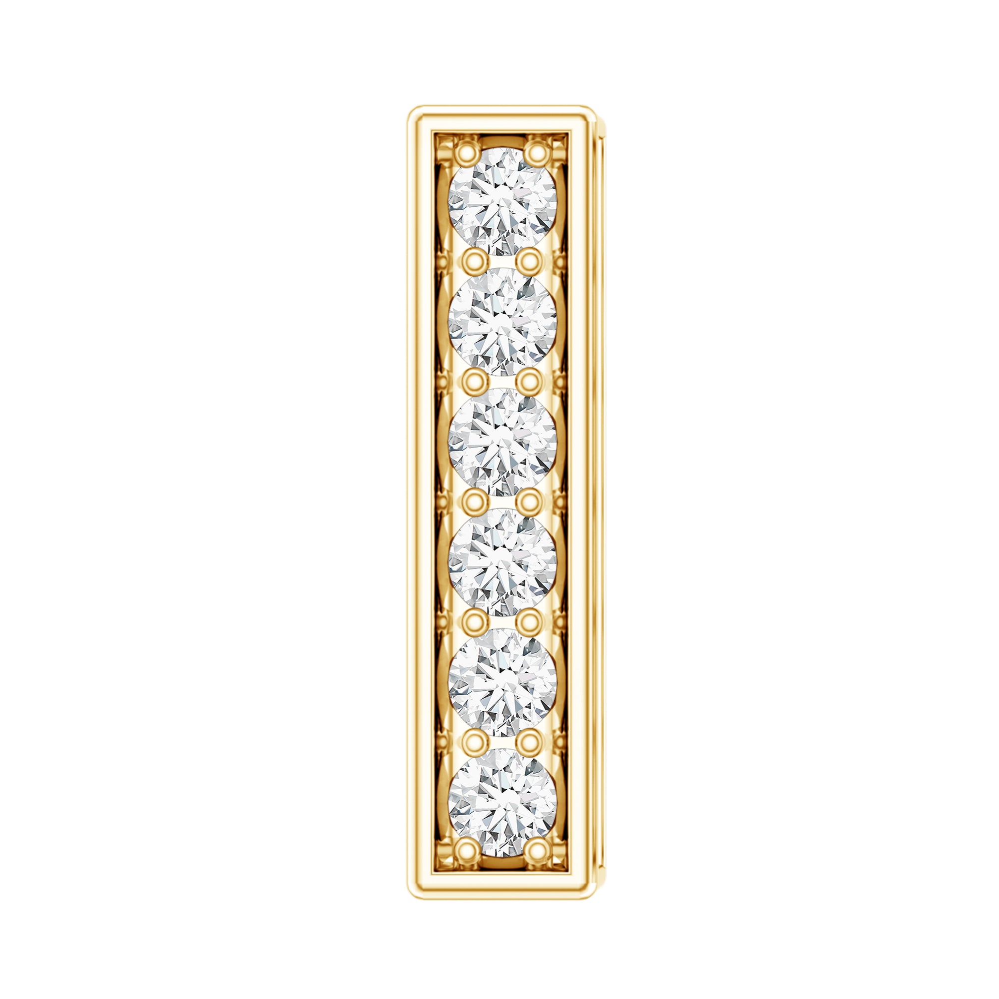 Diamond Bar Earring for Tragus Piercing Lab - ( EF-VS ) - Rosec Jewels