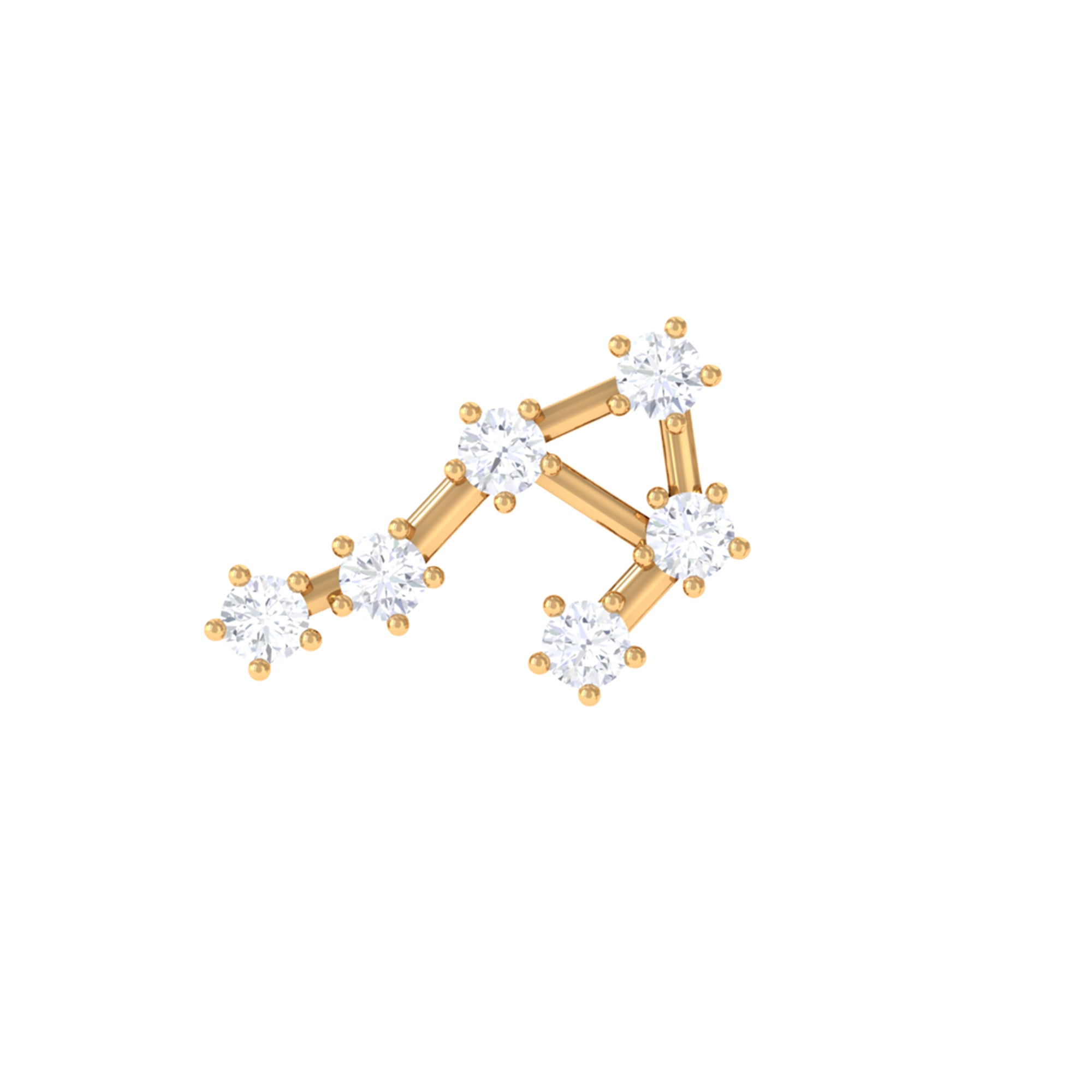 Rosec Jewels-Certified Diamond Libra Constellation Piercing Earring