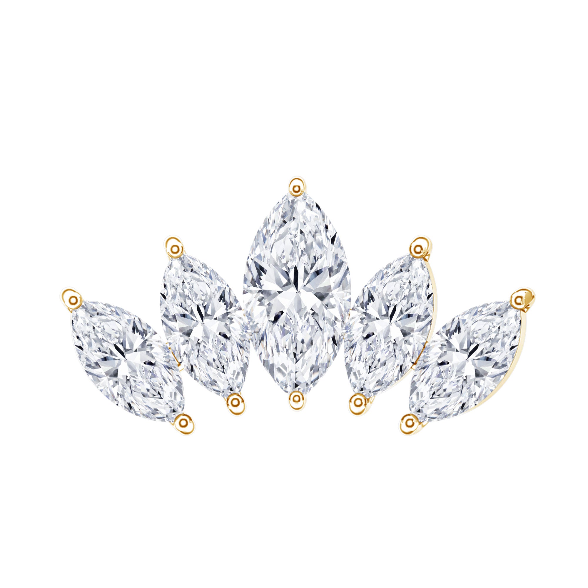 Certified Marquise Cut Diamond Helix Earring for Women Lab - ( EF-VS ) - Rosec Jewels