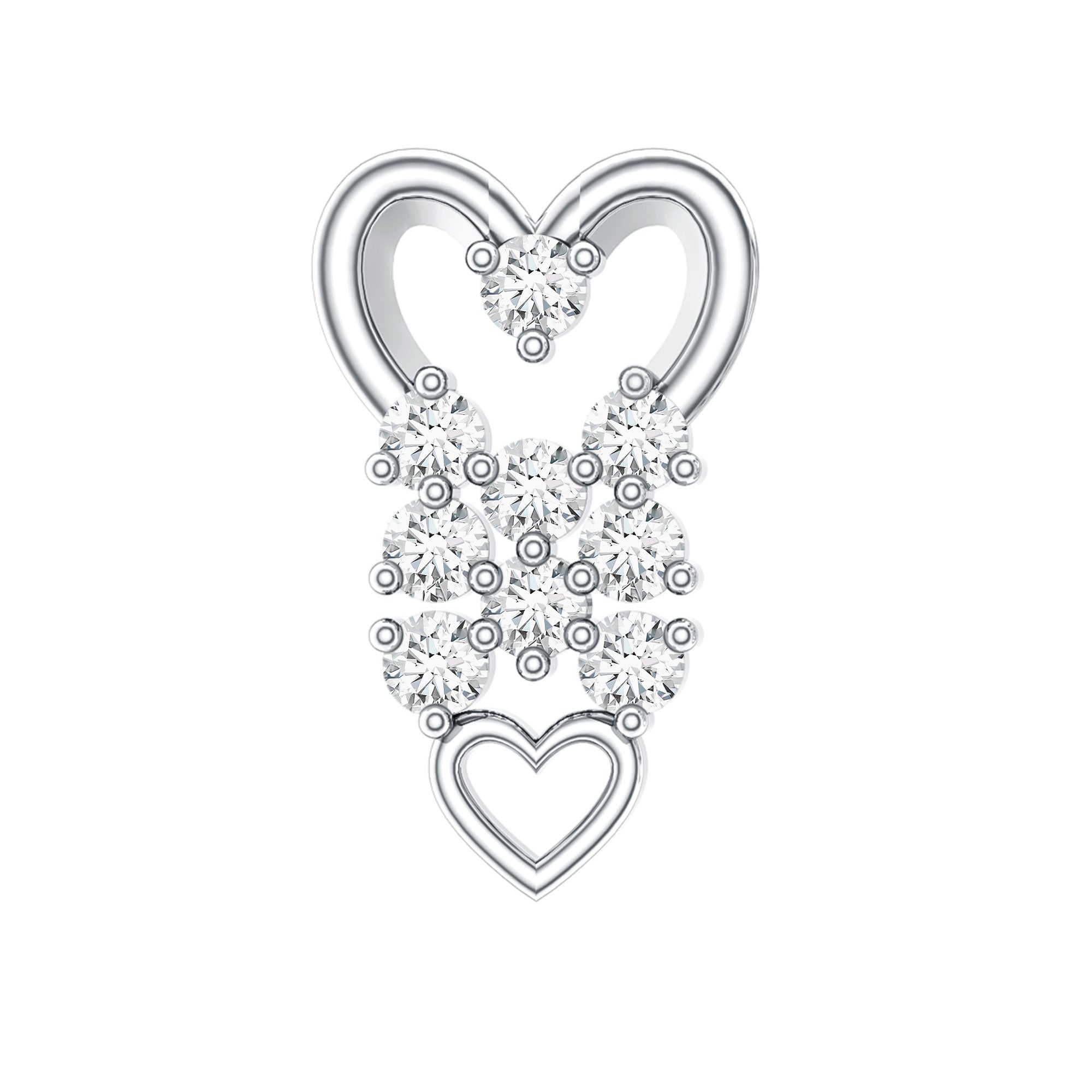 Diamond Heart Cartilage Earring