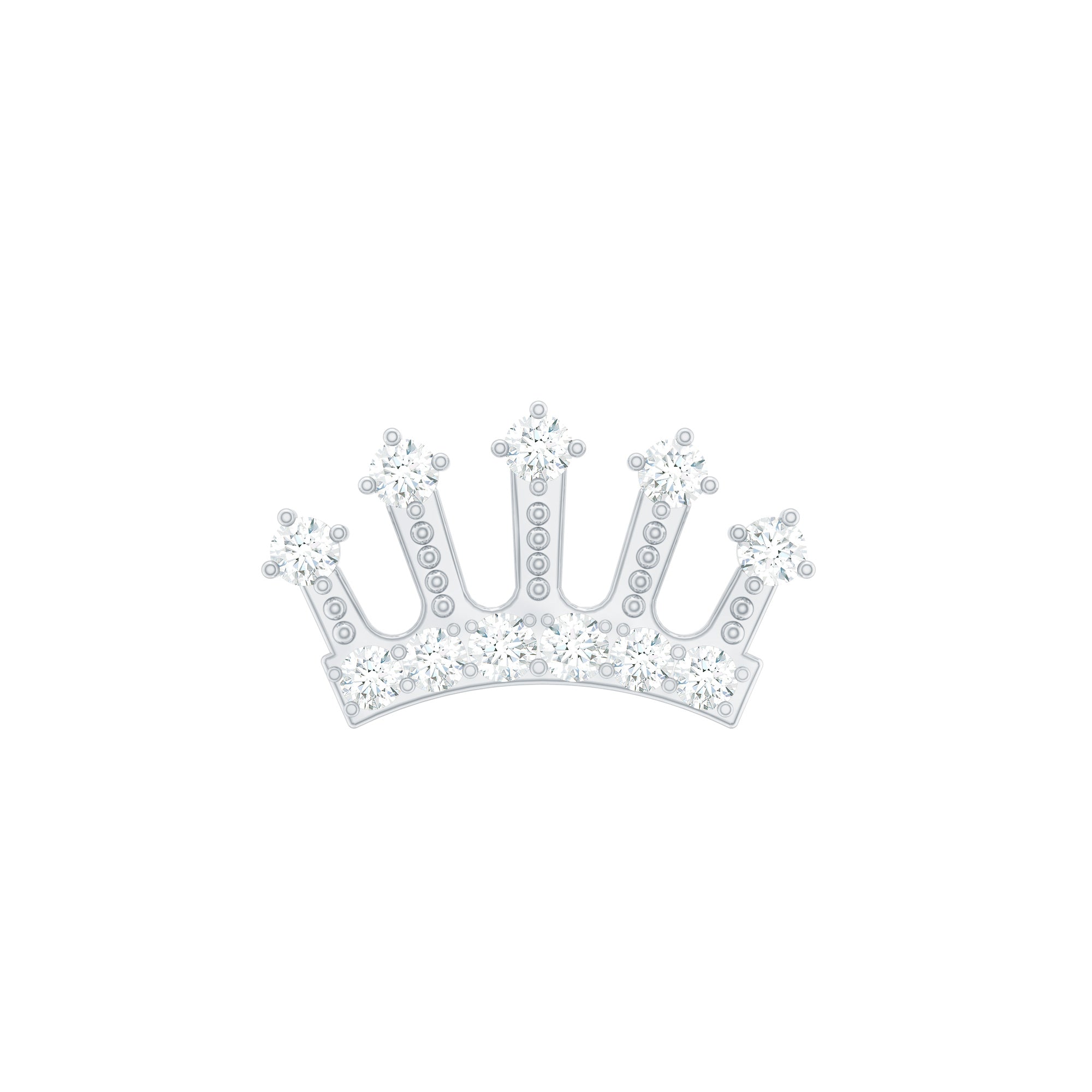 Certified Diamond Crown Earring for Helix Piercing Lab - ( EF-VS ) - Rosec Jewels