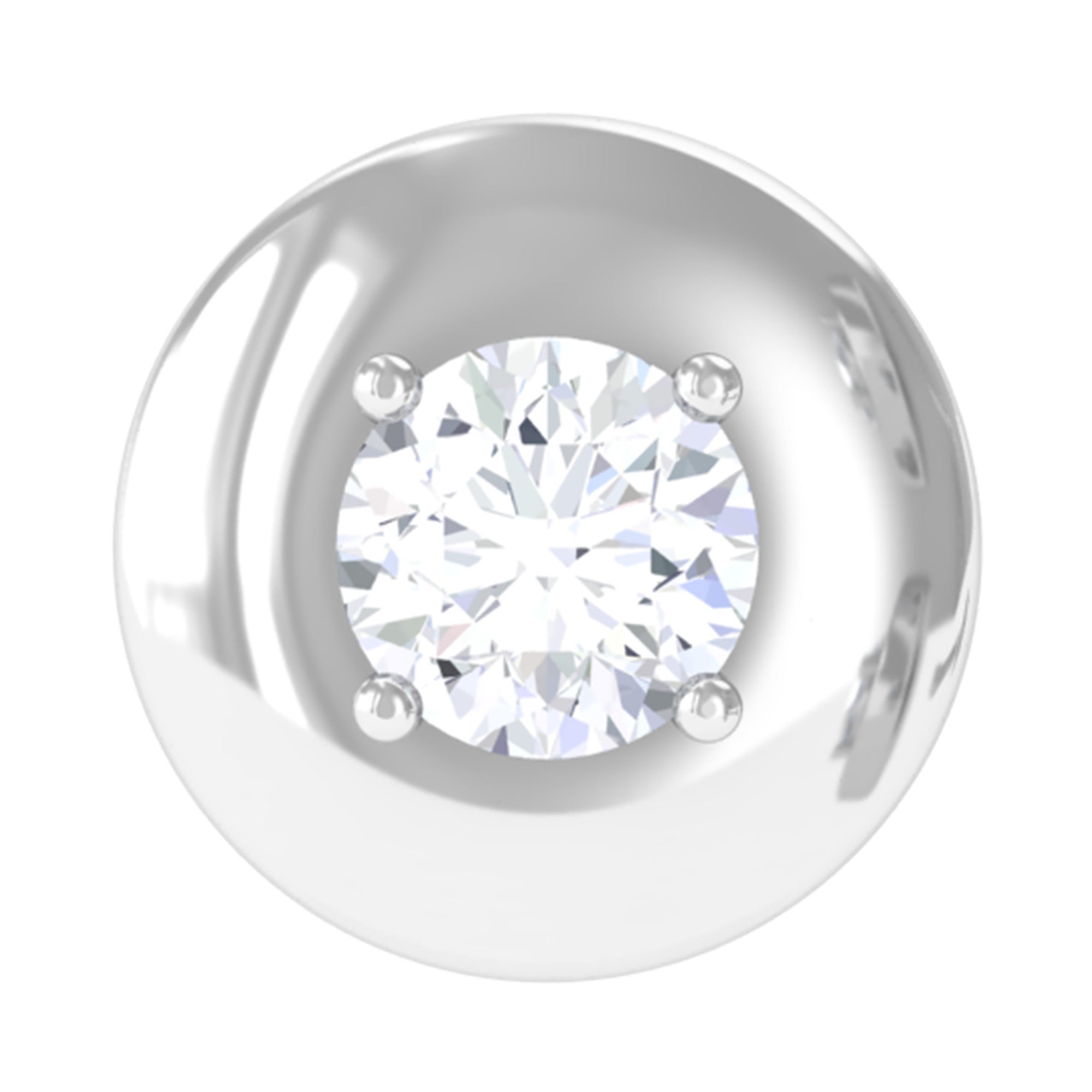 Classic Diamond Solitaire Helix Piercing Earring Natural - ( HI-SI ) - Rosec Jewels
