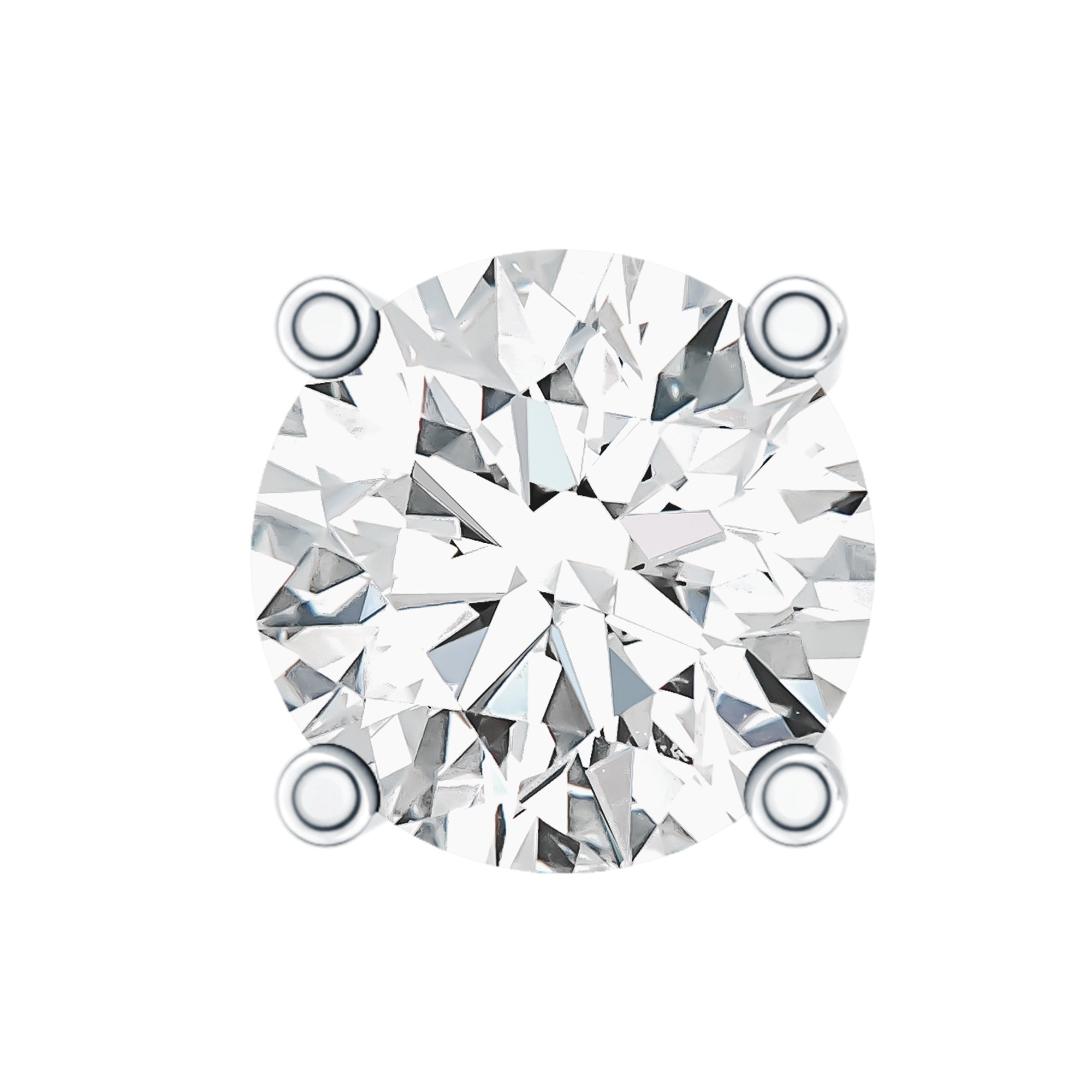Minimalist Diamond Solitaire Conch Earring Natural - ( HI-SI ) - Rosec Jewels