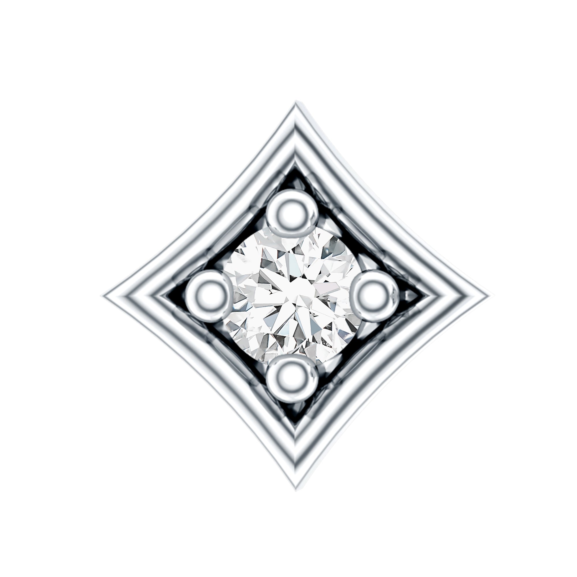 Classic Diamond Solitaire Nose Pin for Women Natural - ( HI-SI ) - Rosec Jewels
