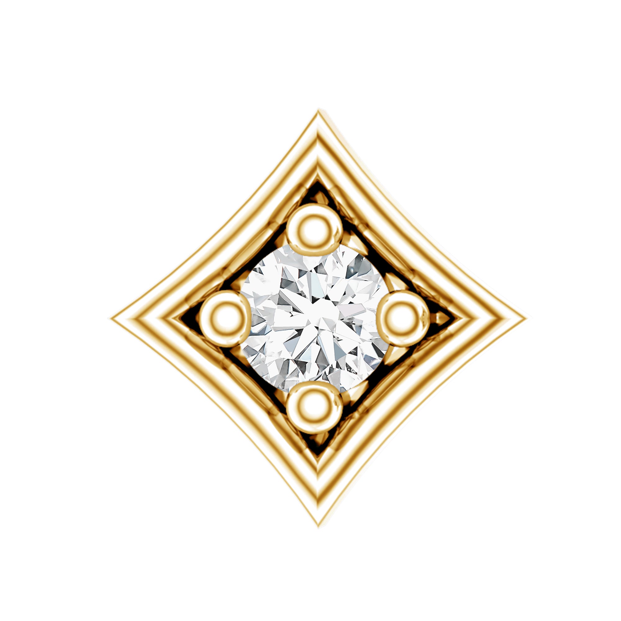 Classic Diamond Solitaire Nose Pin for Women Natural - ( HI-SI ) - Rosec Jewels