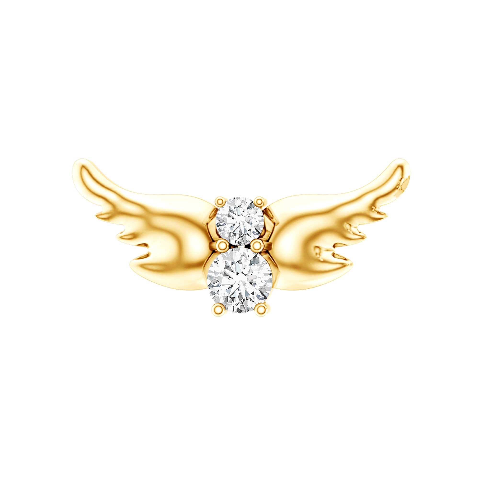 Animal Inspired Diamond Bird Earring for Helix Piercing Natural - ( HI-SI ) - Rosec Jewels