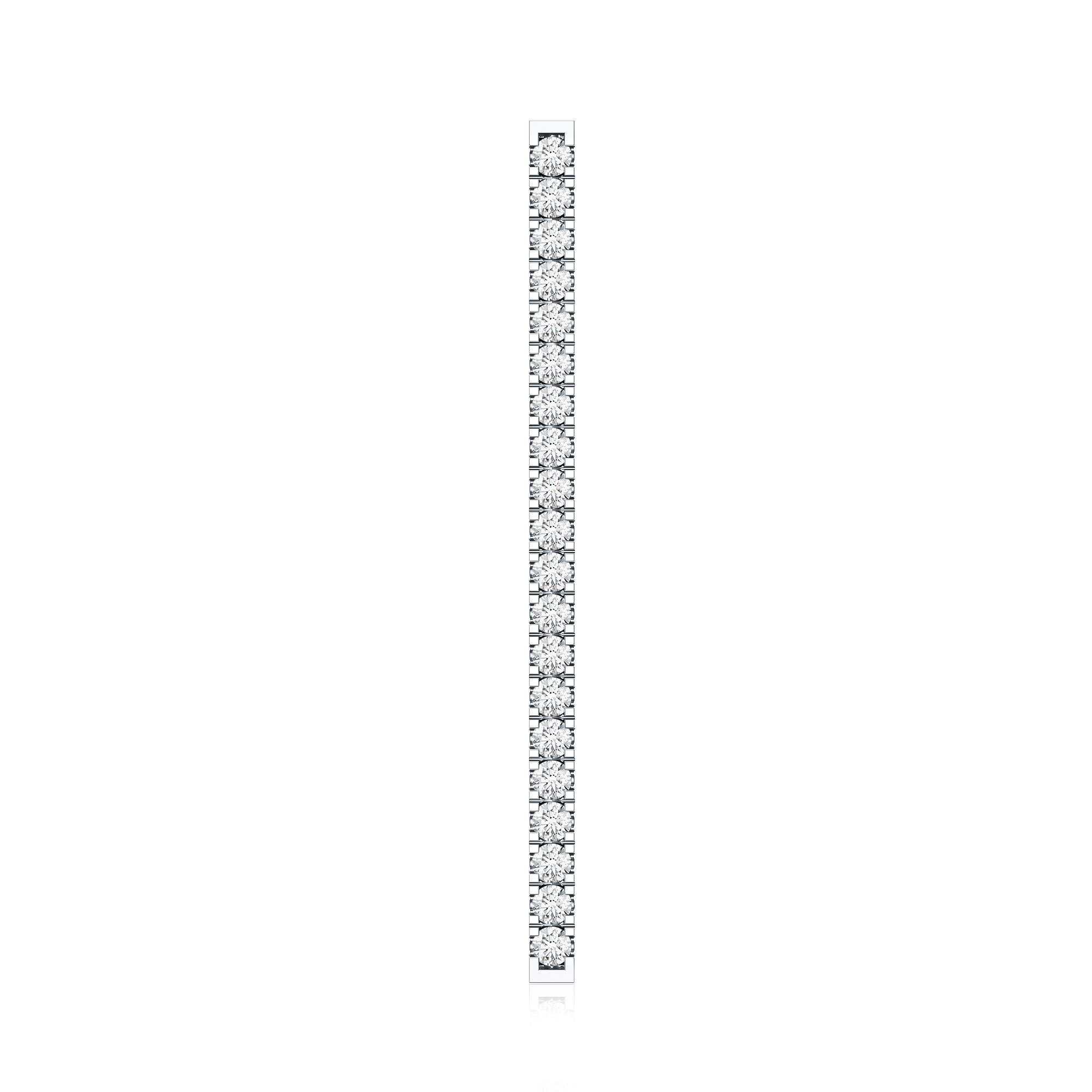 Pave Set Diamond Bar Ear Cuff No Piercing Natural - ( HI-SI ) - Rosec Jewels