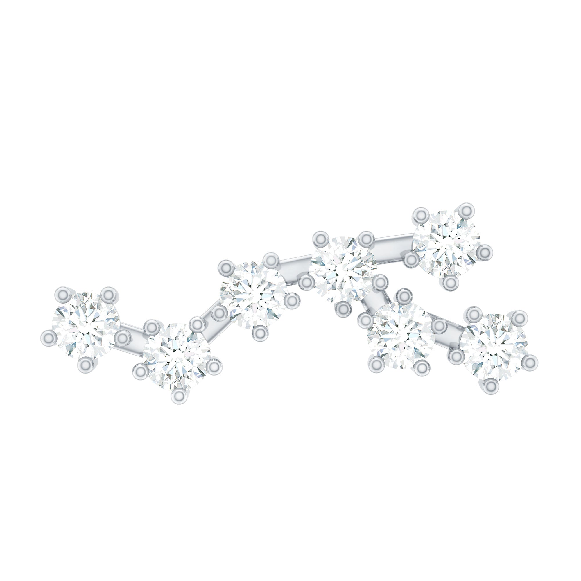 Diamond Virgo Constellation Earring for Cartilage Piercing Natural - ( HI-SI ) - Rosec Jewels