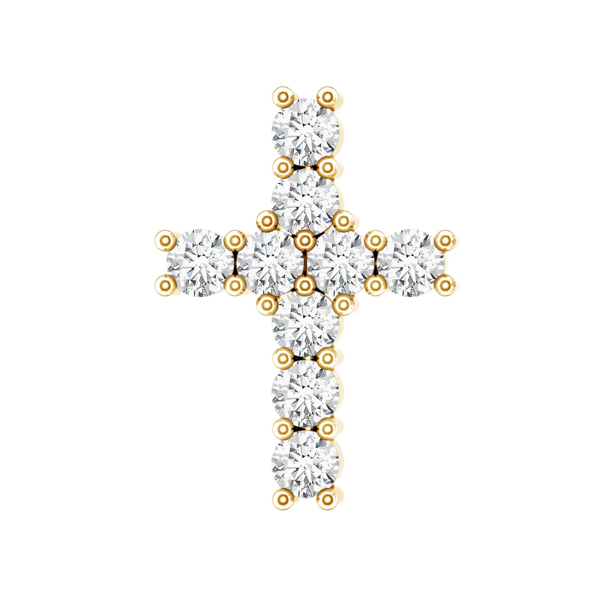 Minimalist Moissanite Cross Cartilage Earring D-VS1 - Rosec Jewels