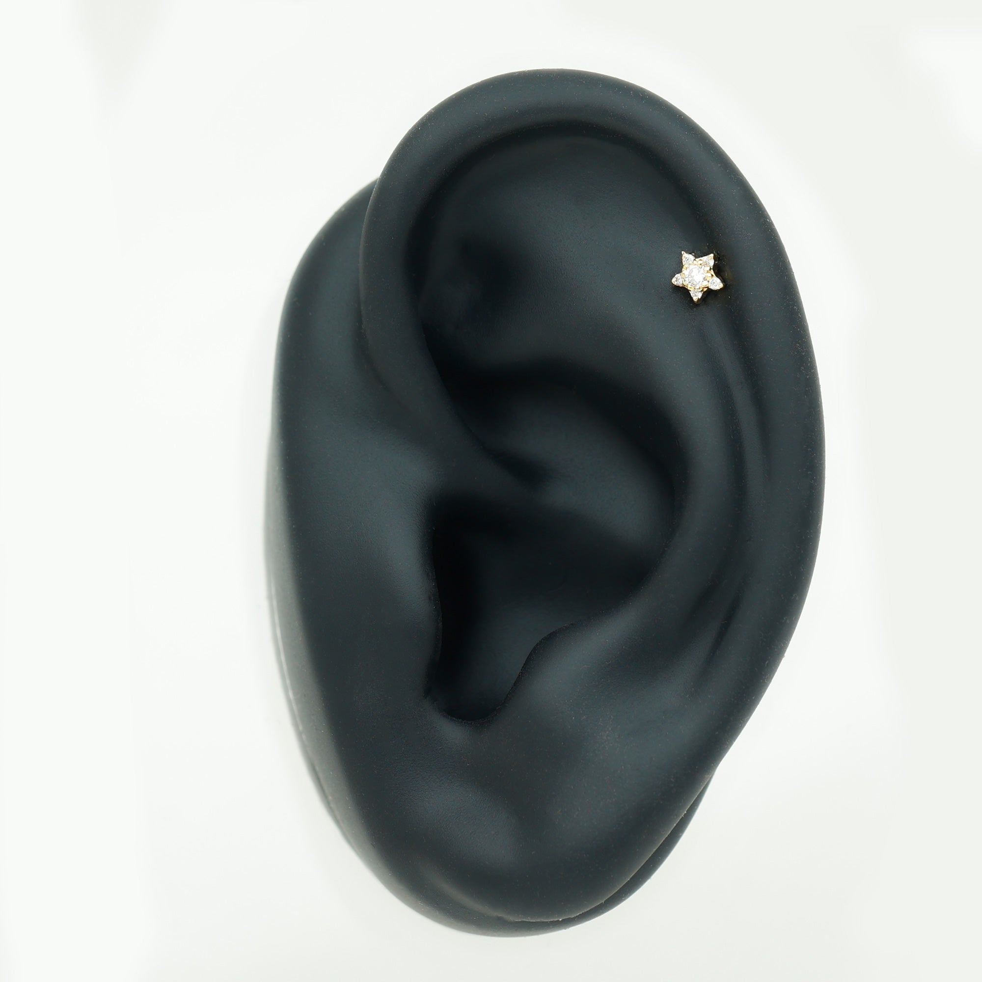 Round Diamond Star Forward Helix Earring Natural - ( HI-SI ) - Rosec Jewels