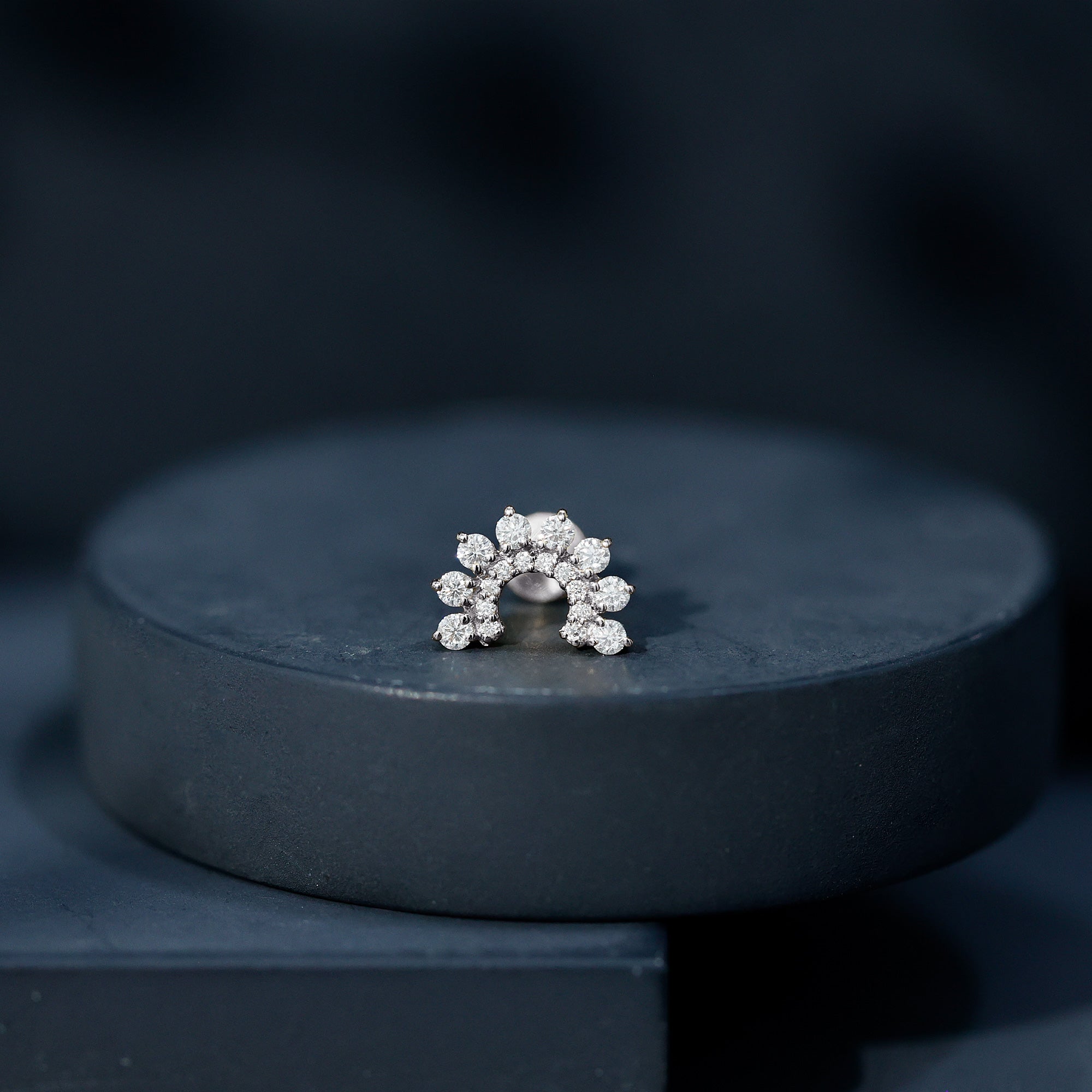 Princess Cut Moissanite Solitaire Conch Earring D-VS1 - Rosec Jewels