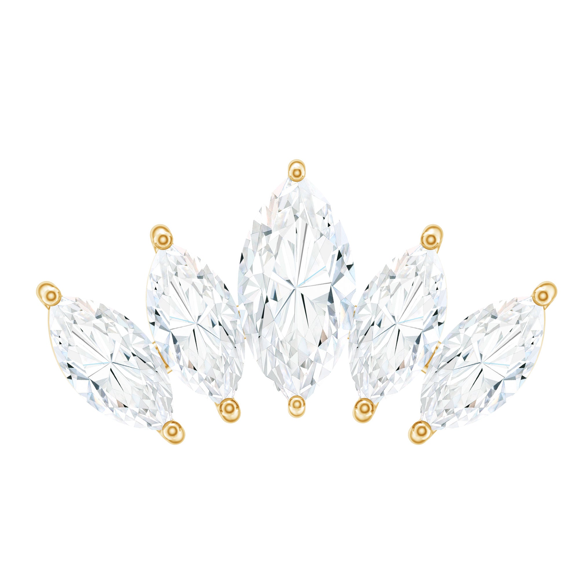 Certified Marquise Cut Diamond Helix Earring for Women