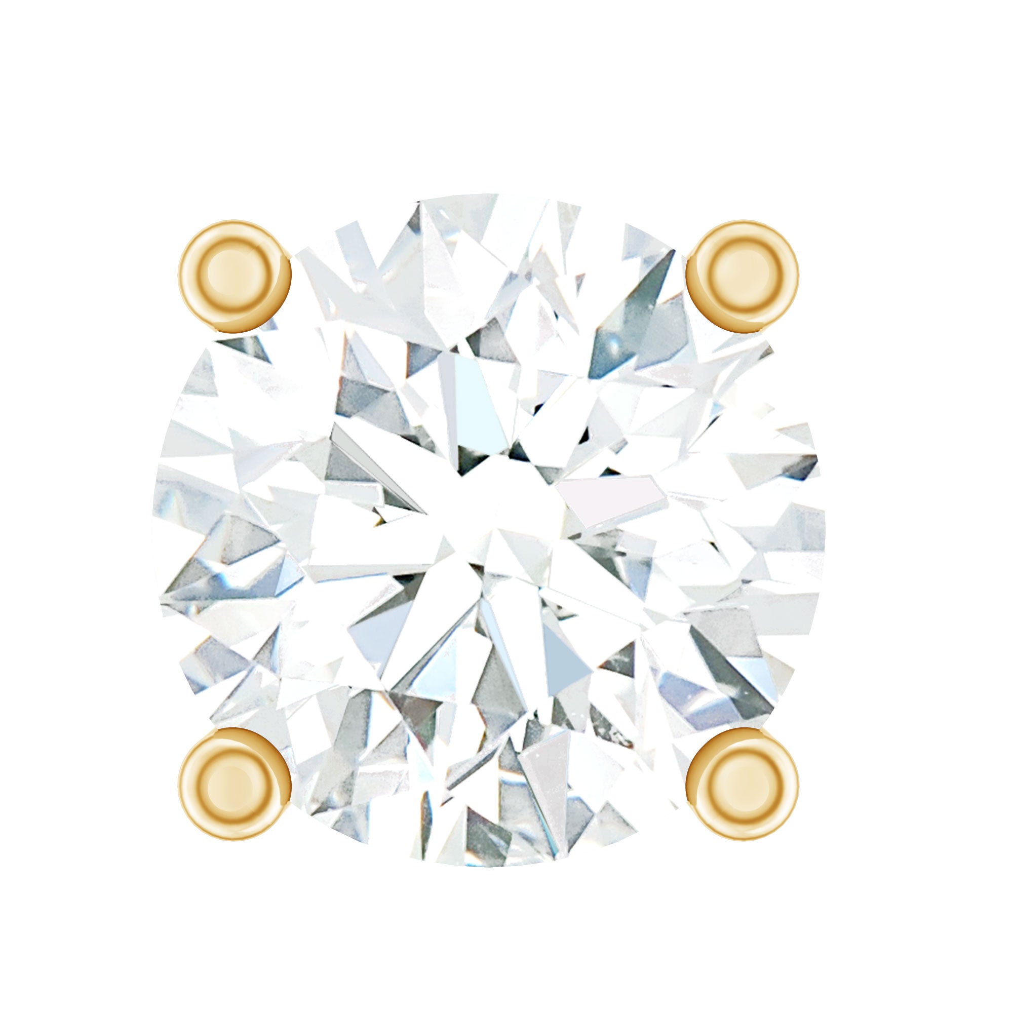 Dainty Round Moissanite Solitaire Tragus Earring D-VS1 - Rosec Jewels