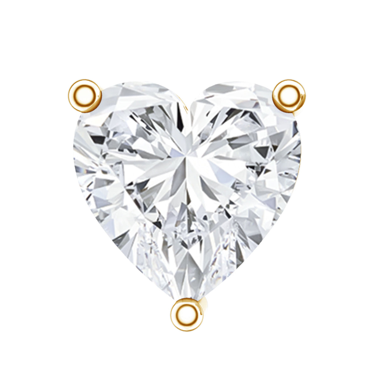 Heart Shape Moissanite Earring for Tragus Piercing D-VS1 - Rosec Jewels