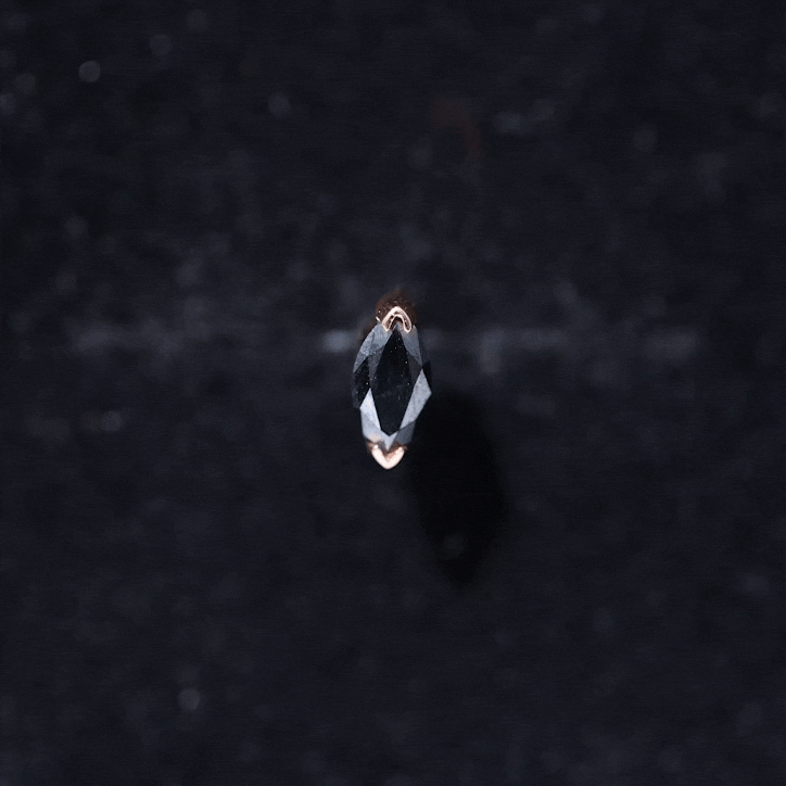 Natural 0.74 Carat Marquise Shape Black Onyx Conch Earring AAA - Rosec Jewels