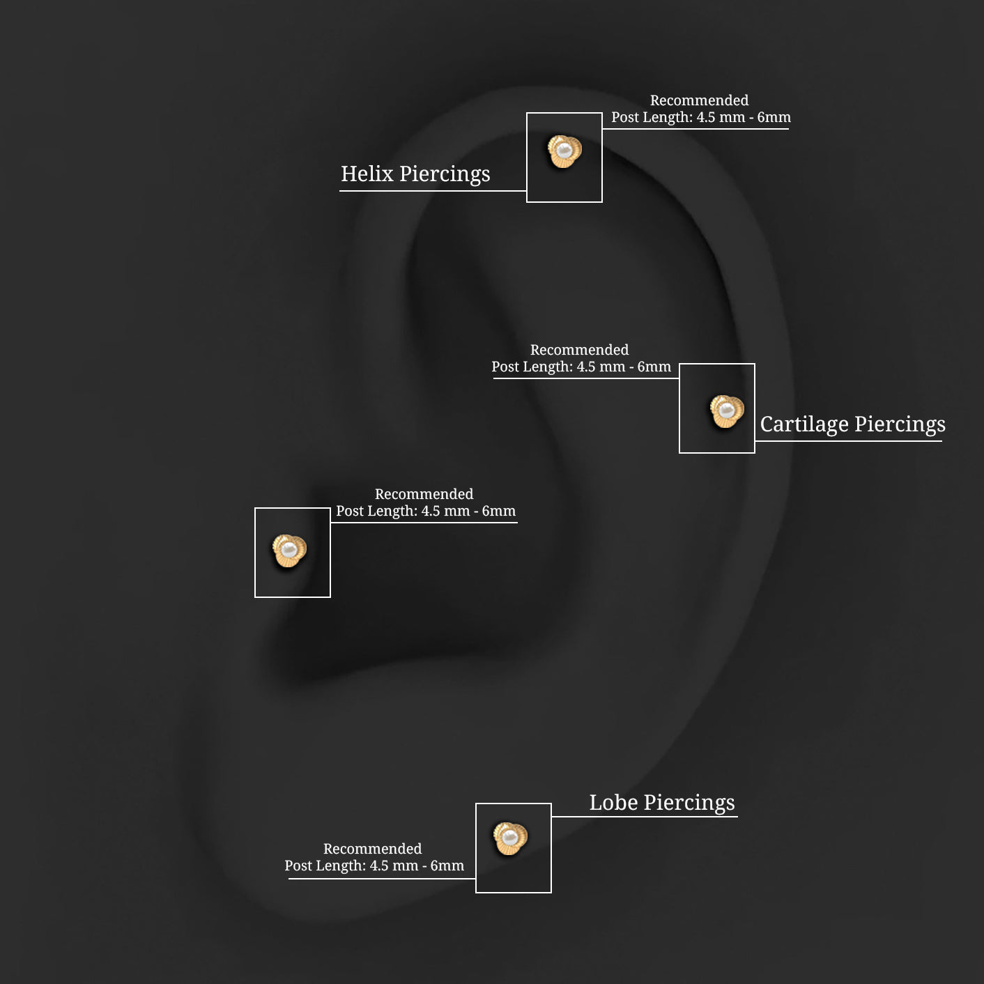 Rosec Jewels-Real Freshwater Pearl Floral Earring for Helix Piercing