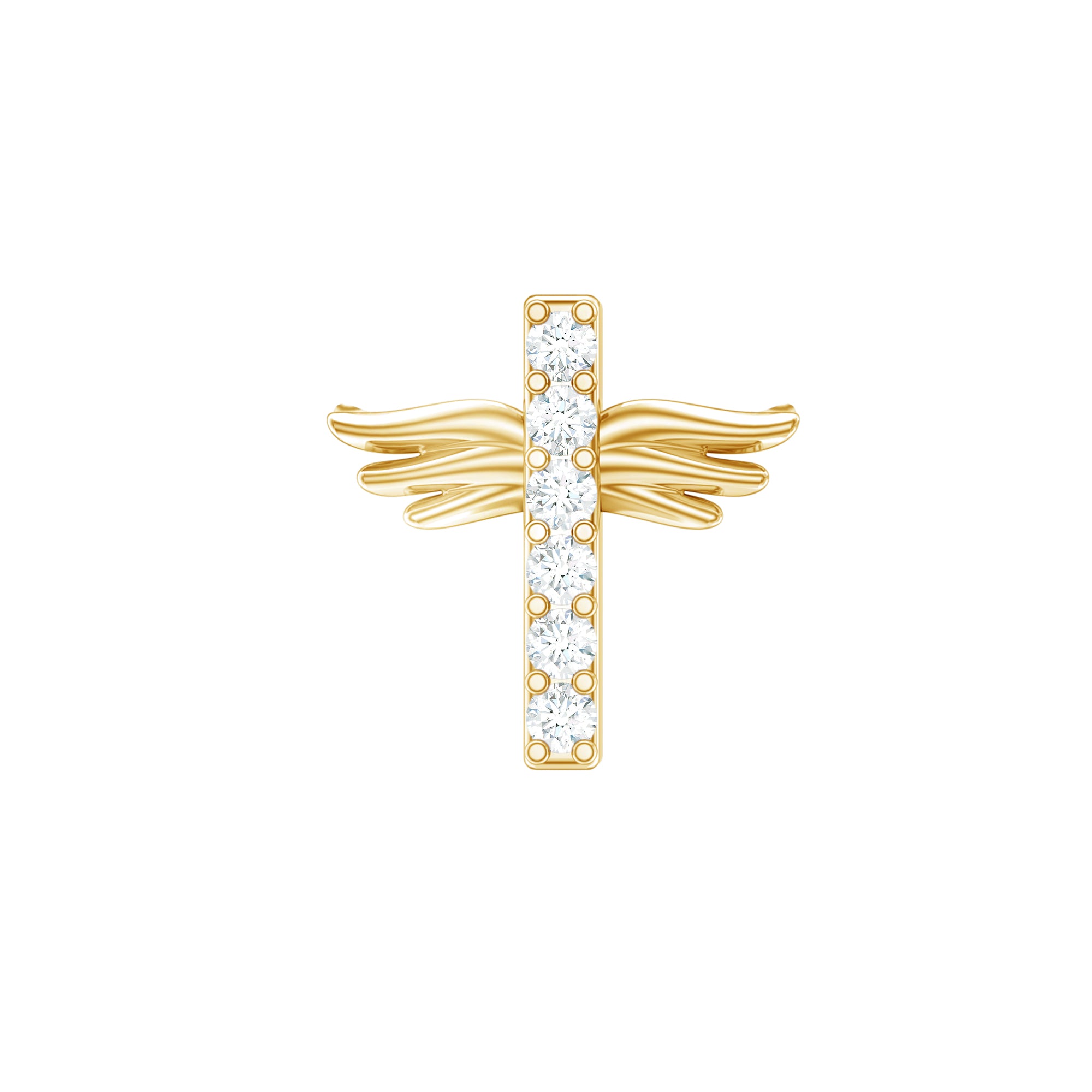Diamond Cross Earring for Tragus Piercing