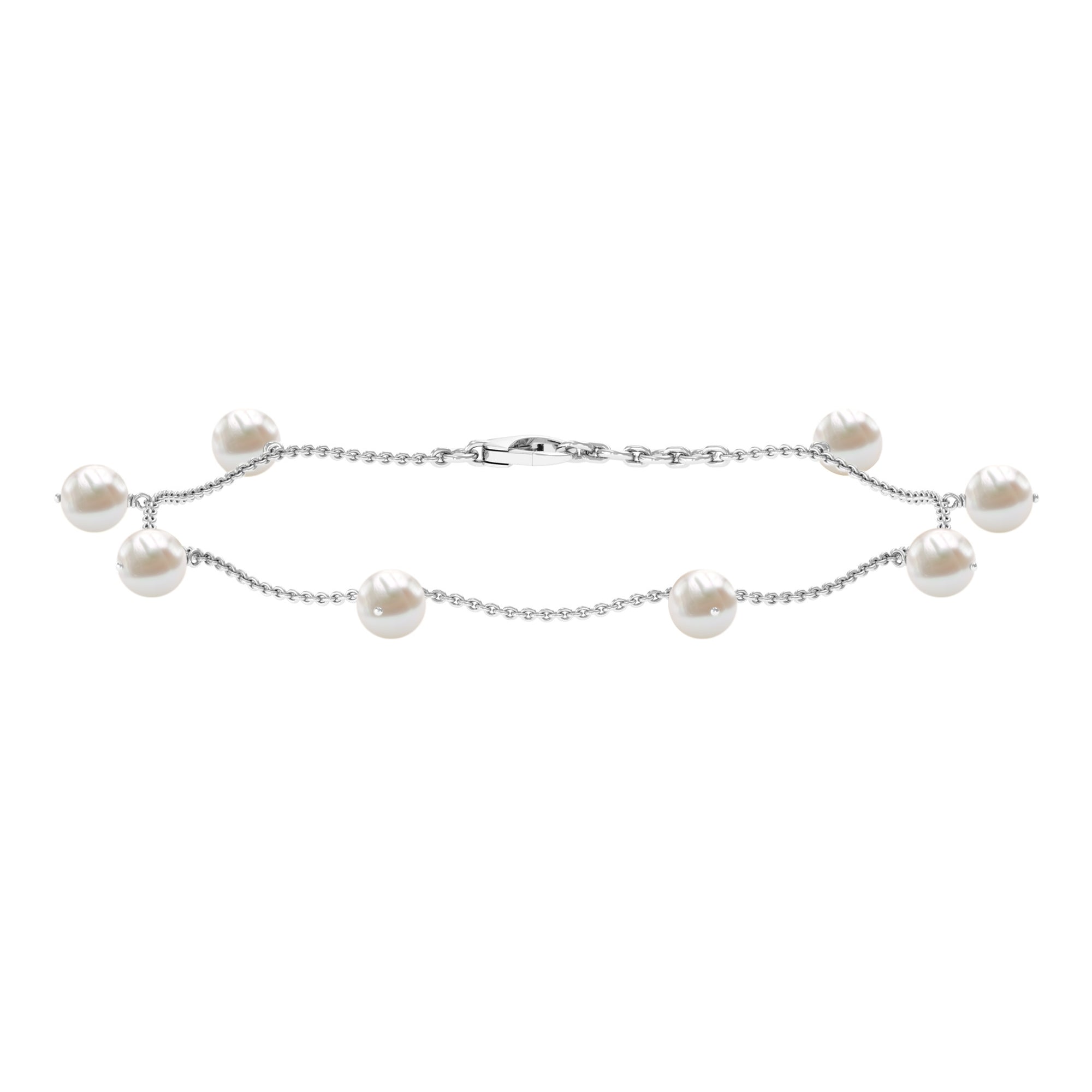 Freshwater Pearl Chain Charm Bracelet