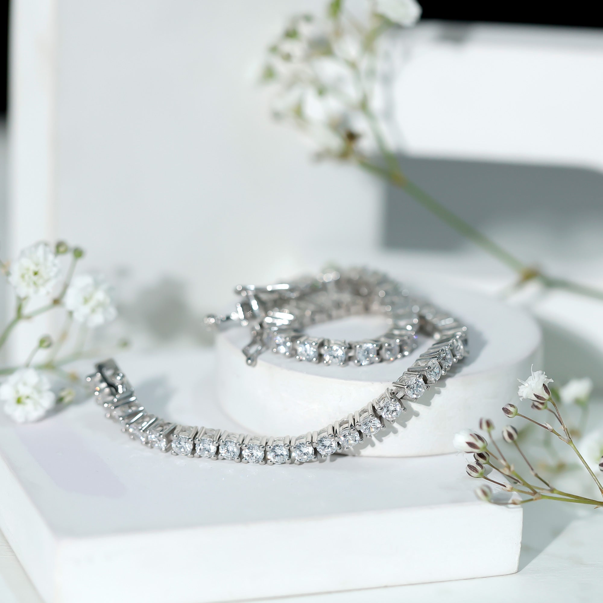 Certified Lab Grown Classic Round Diamond Tennis Bracelet Lab - ( EF-VS ) - Rosec Jewels