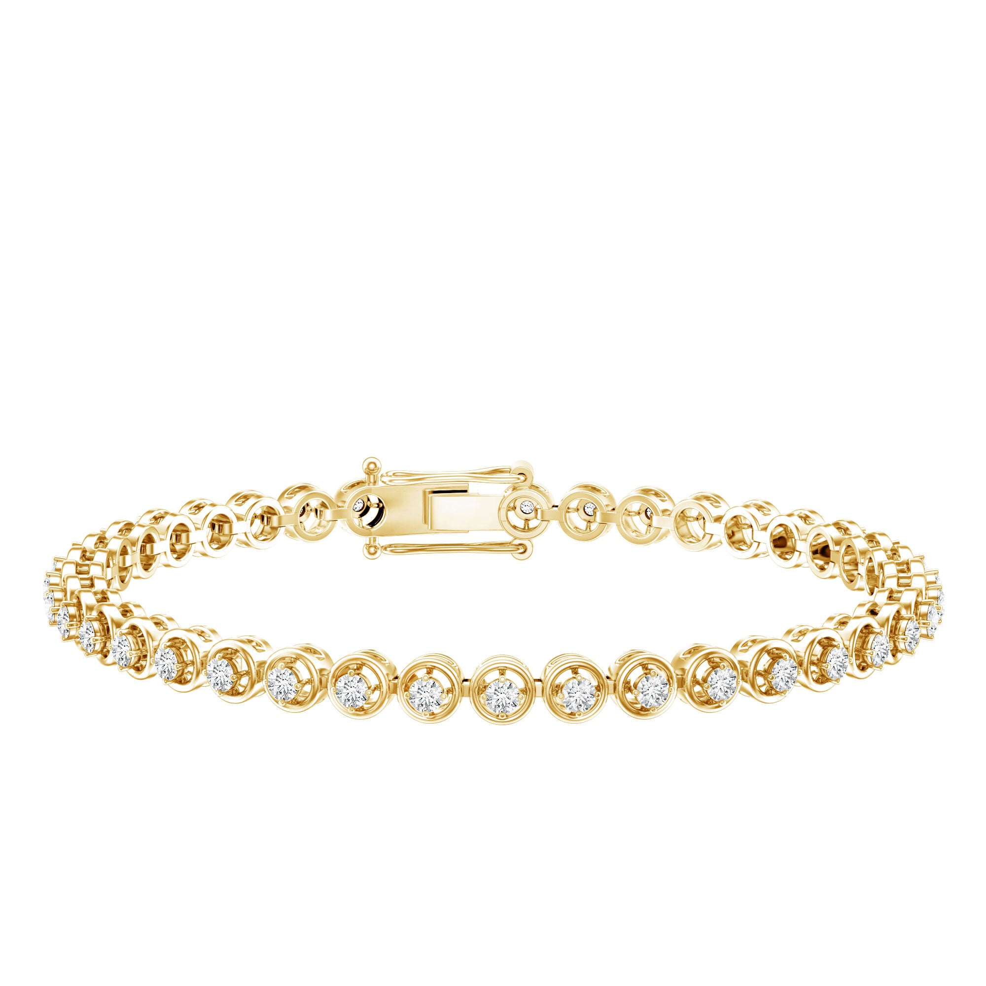 Certified Lab Grown Classic Round Diamond Bridal Tennis Bracelet Lab - ( EF-VS ) - Rosec Jewels