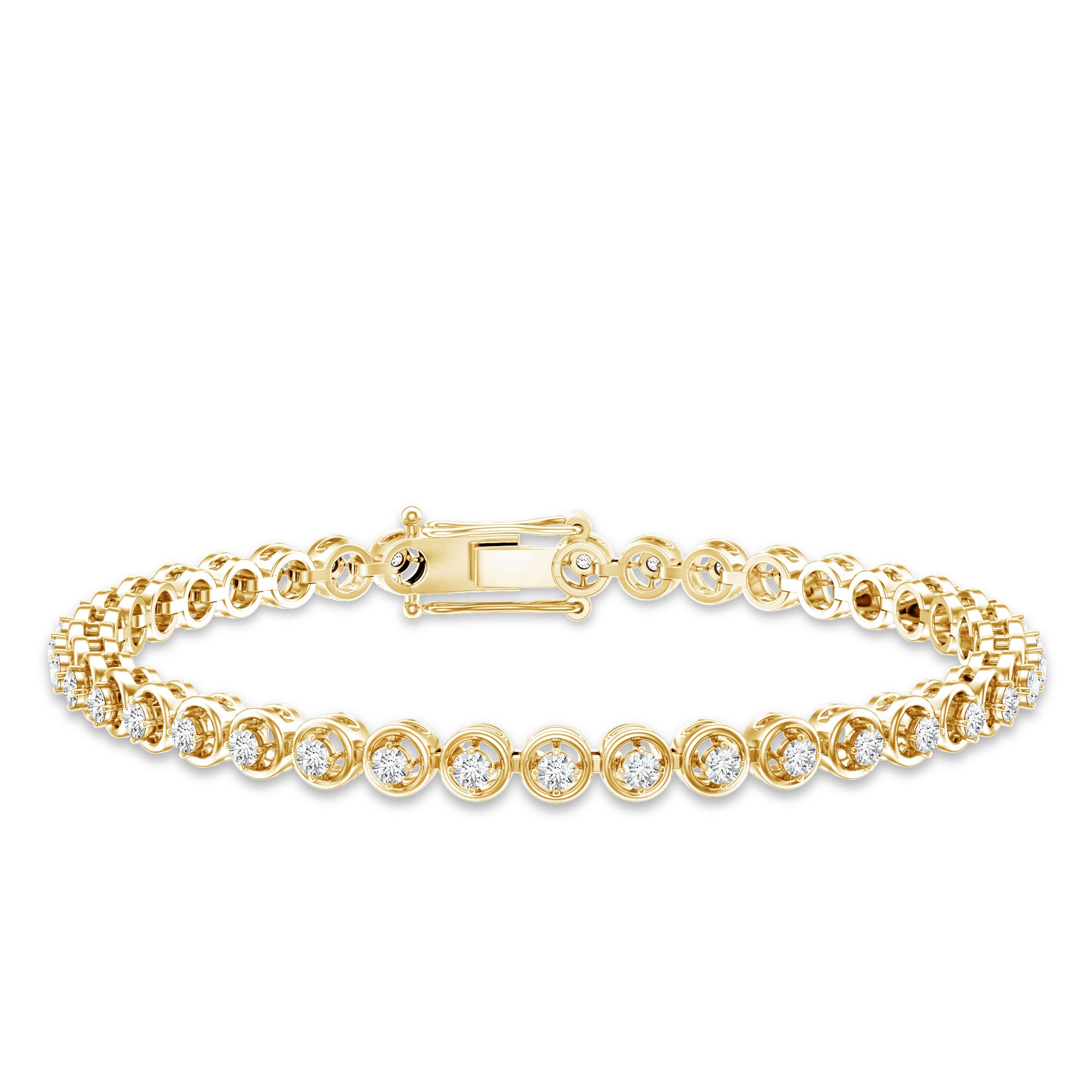Certified Lab Grown Classic Round Diamond Bridal Tennis Bracelet Lab - ( EF-VS ) - Rosec Jewels