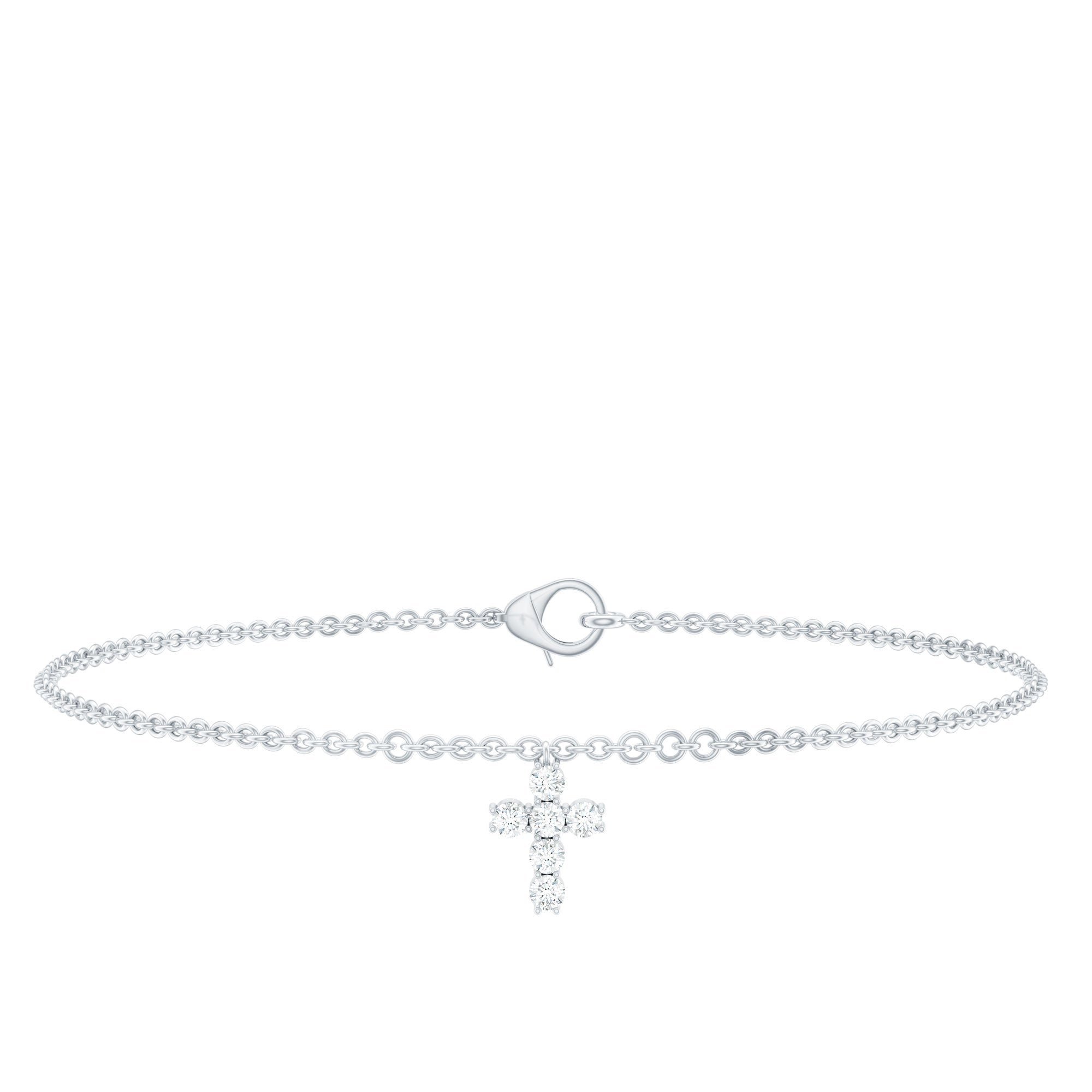 Certified Lab Grown Diamond Cross Bracelet